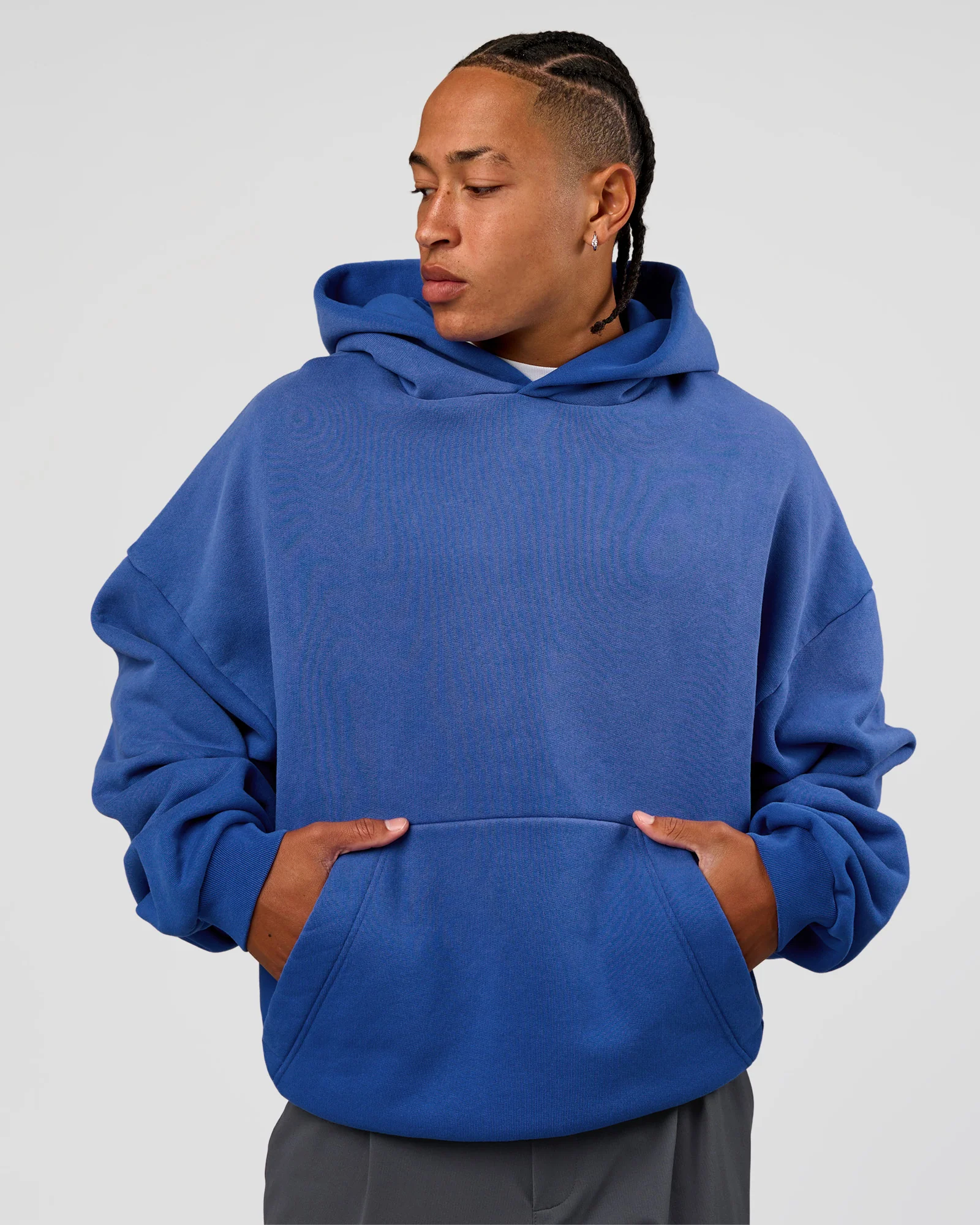 Memory In Motion Ultra Heavyweight Washed Hoodie - Electric Indigo Washed - Image 2