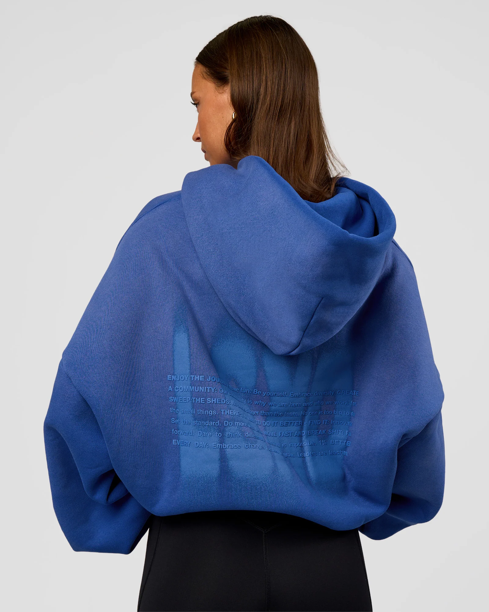 Memory In Motion Ultra Heavyweight Washed Hoodie - Electric Indigo Washed - Image 4