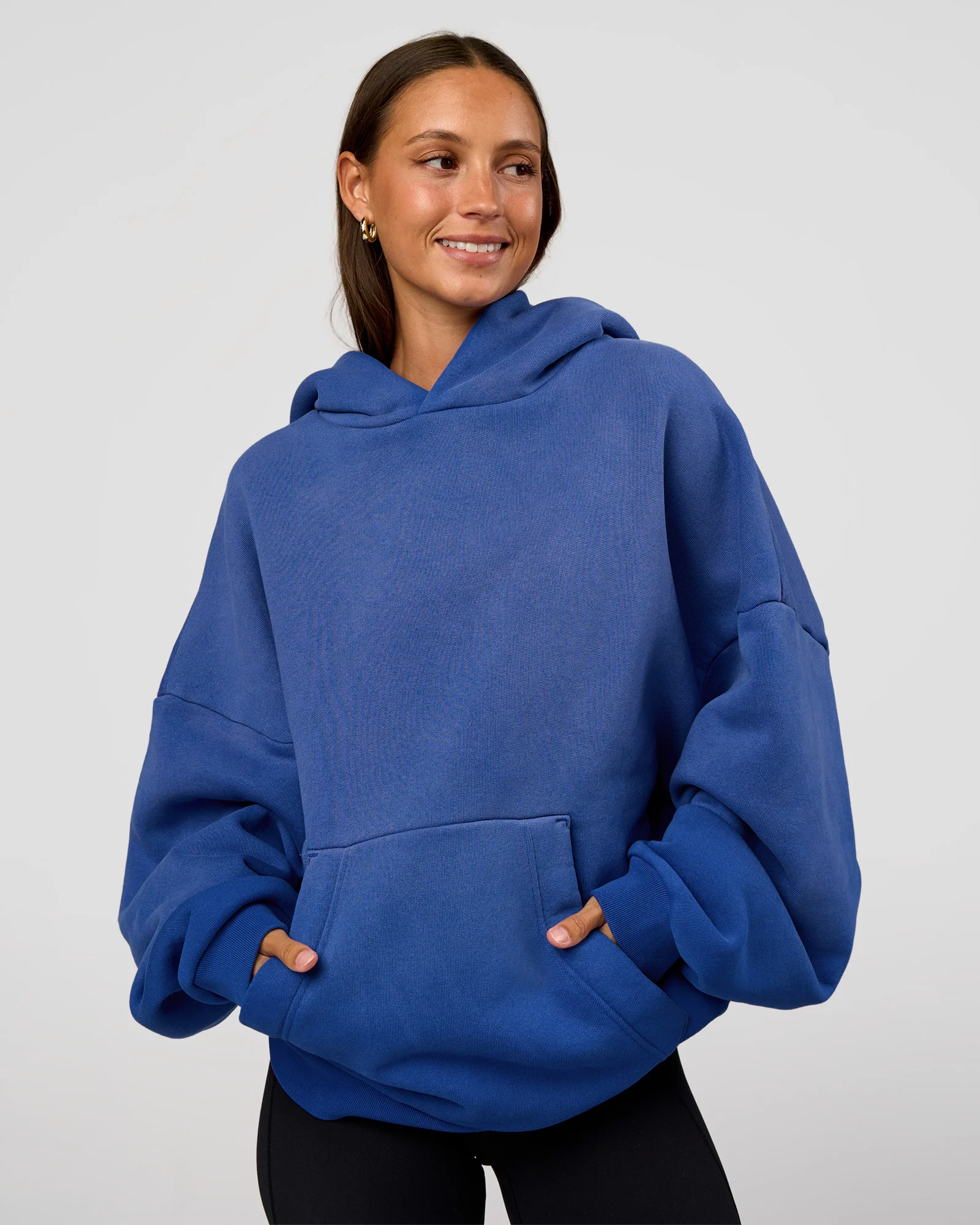 Memory In Motion Ultra Heavyweight Washed Hoodie - Electric Indigo Washed - Image 5