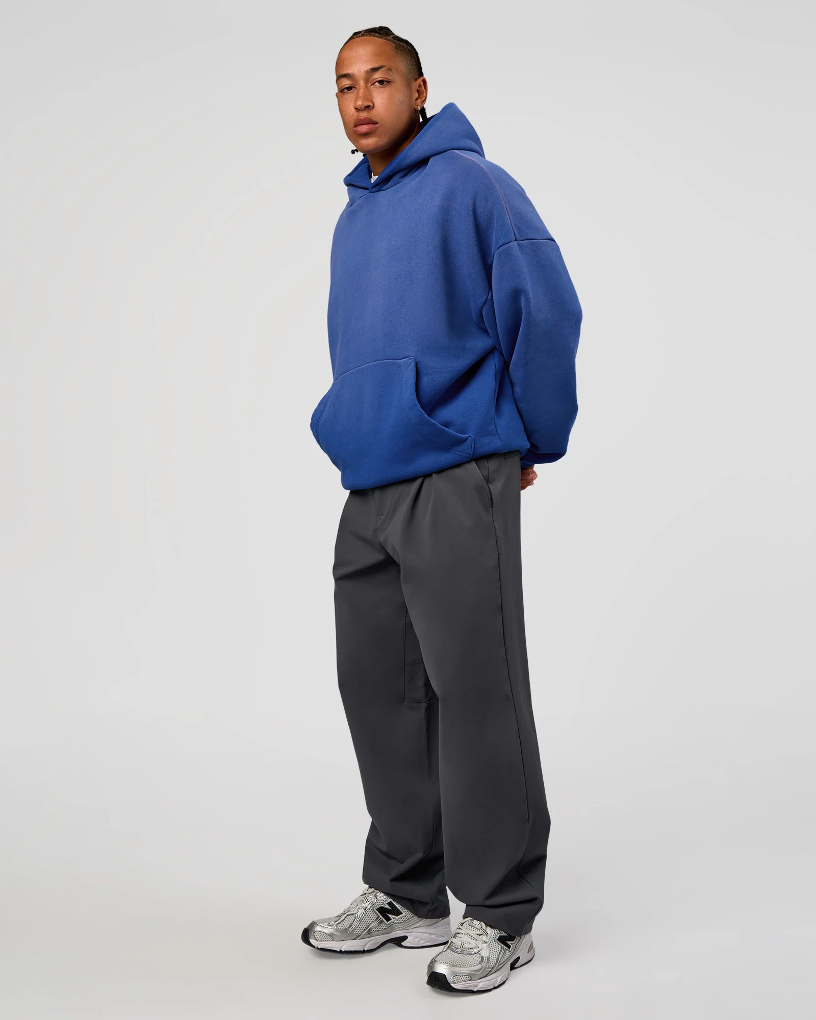 Memory In Motion Ultra Heavyweight Washed Hoodie - Electric Indigo Washed - Image 6