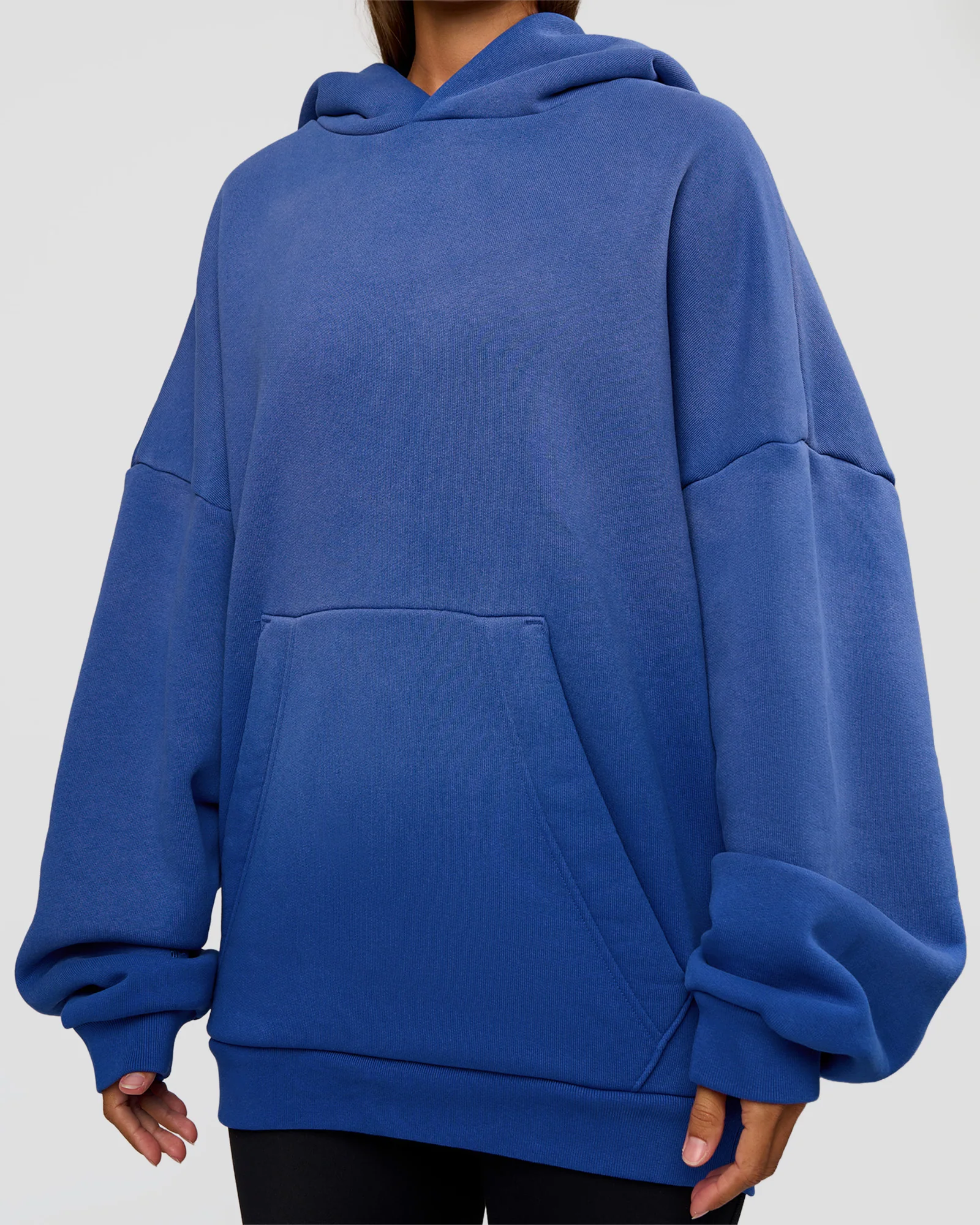 Memory In Motion Ultra Heavyweight Washed Hoodie - Electric Indigo Washed - Image 9
