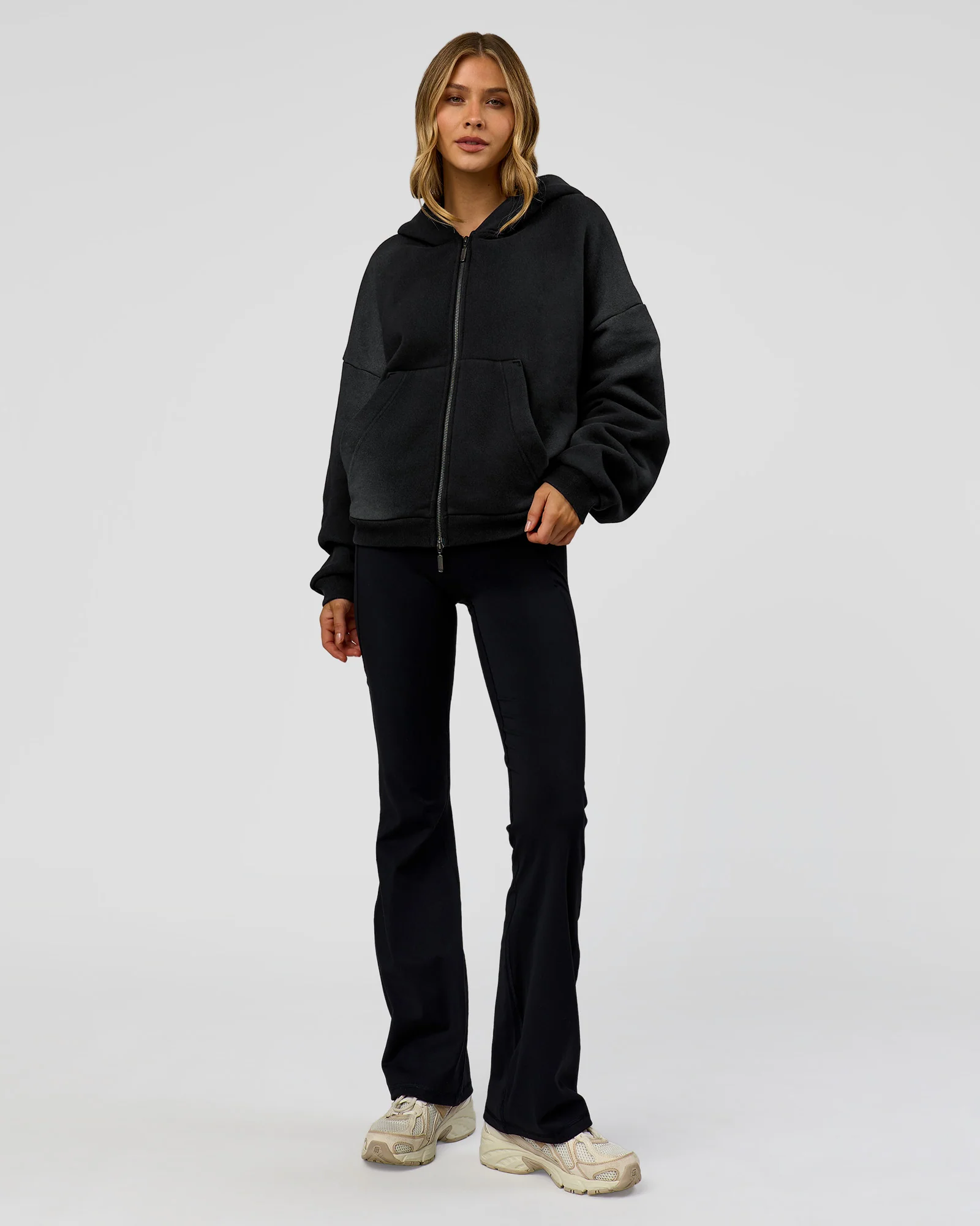 Memory In Motion Ultra Heavyweight Zip Thru Hoodie - Black Washed - Image 16