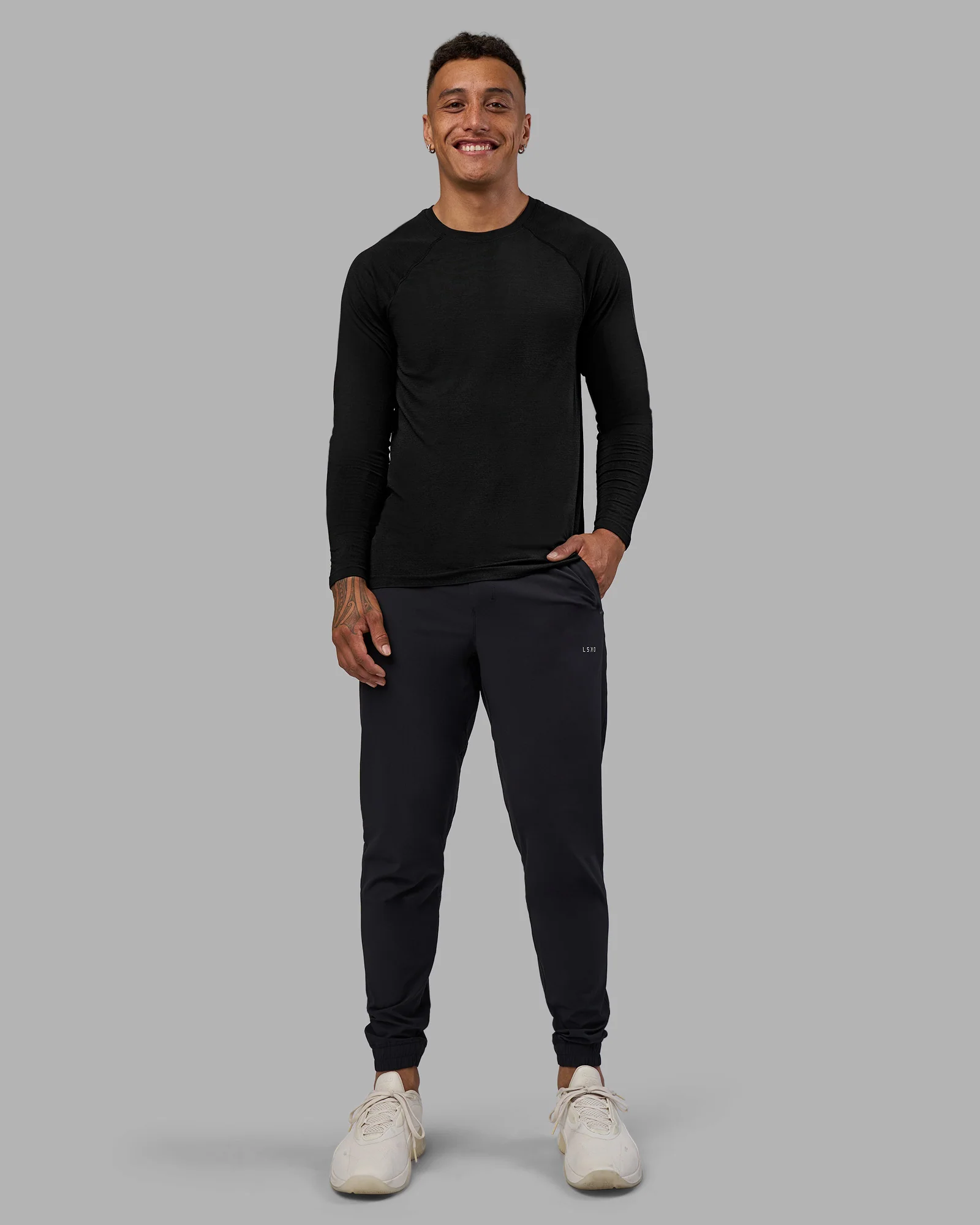 AeroFLX+ Seamless Long Sleeve Tee - Black Marl - Image 5