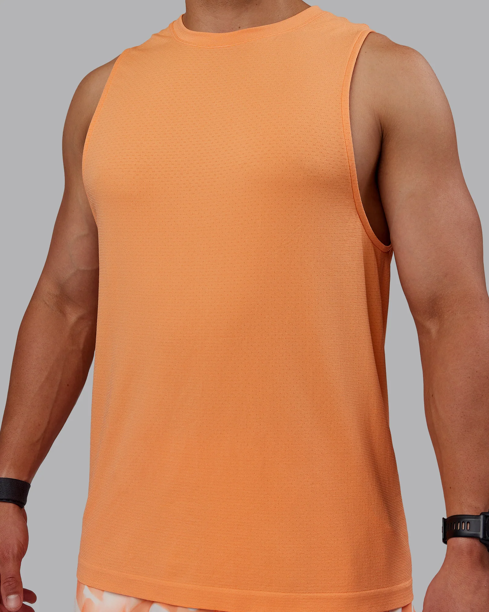 AeroFLX+ Seamless Muscle Tank - Cantaloupe/Cantaloupe Marl - Image 3