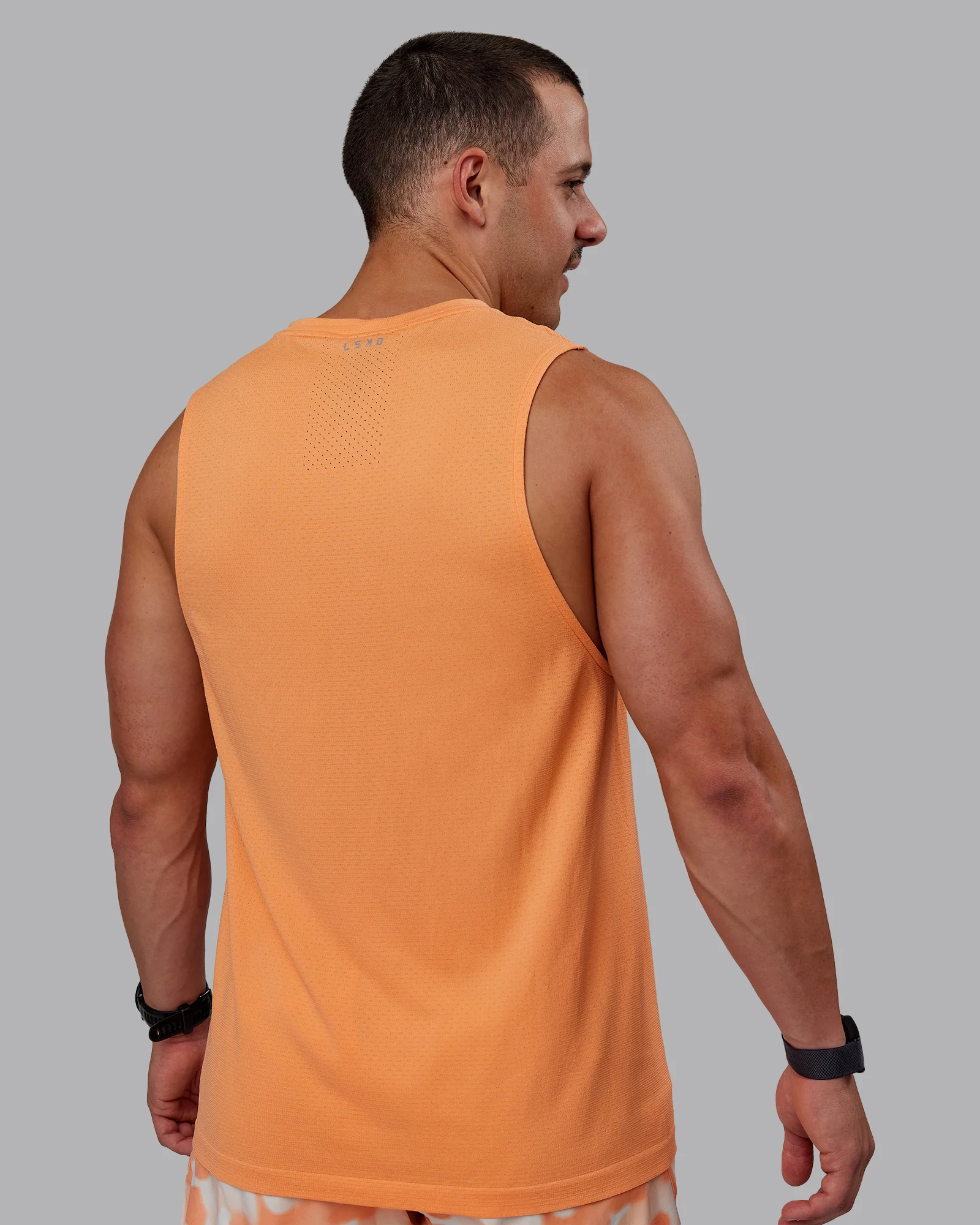 AeroFLX+ Seamless Muscle Tank - Cantaloupe/Cantaloupe Marl - Image 4