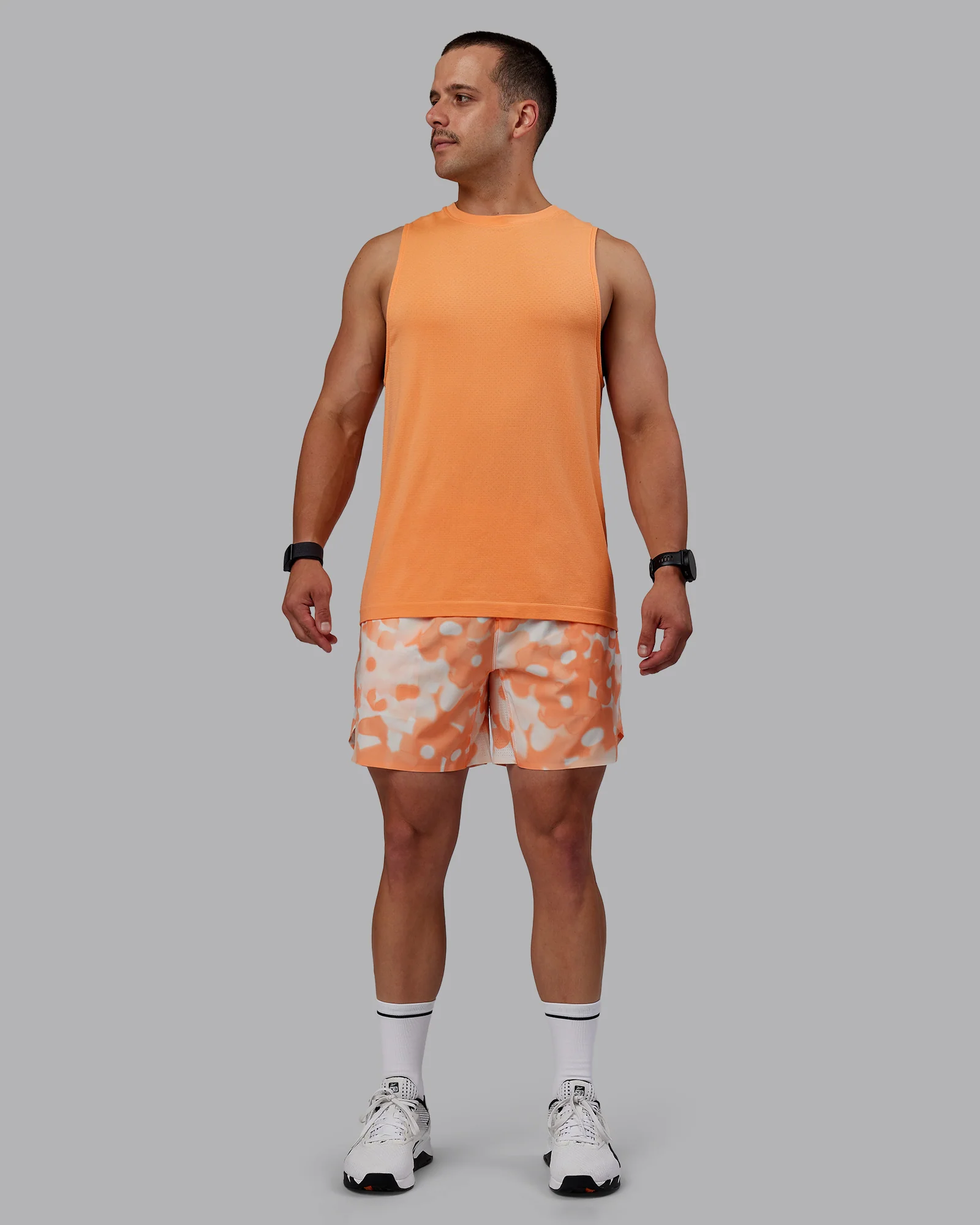 AeroFLX+ Seamless Muscle Tank - Cantaloupe/Cantaloupe Marl - Image 5