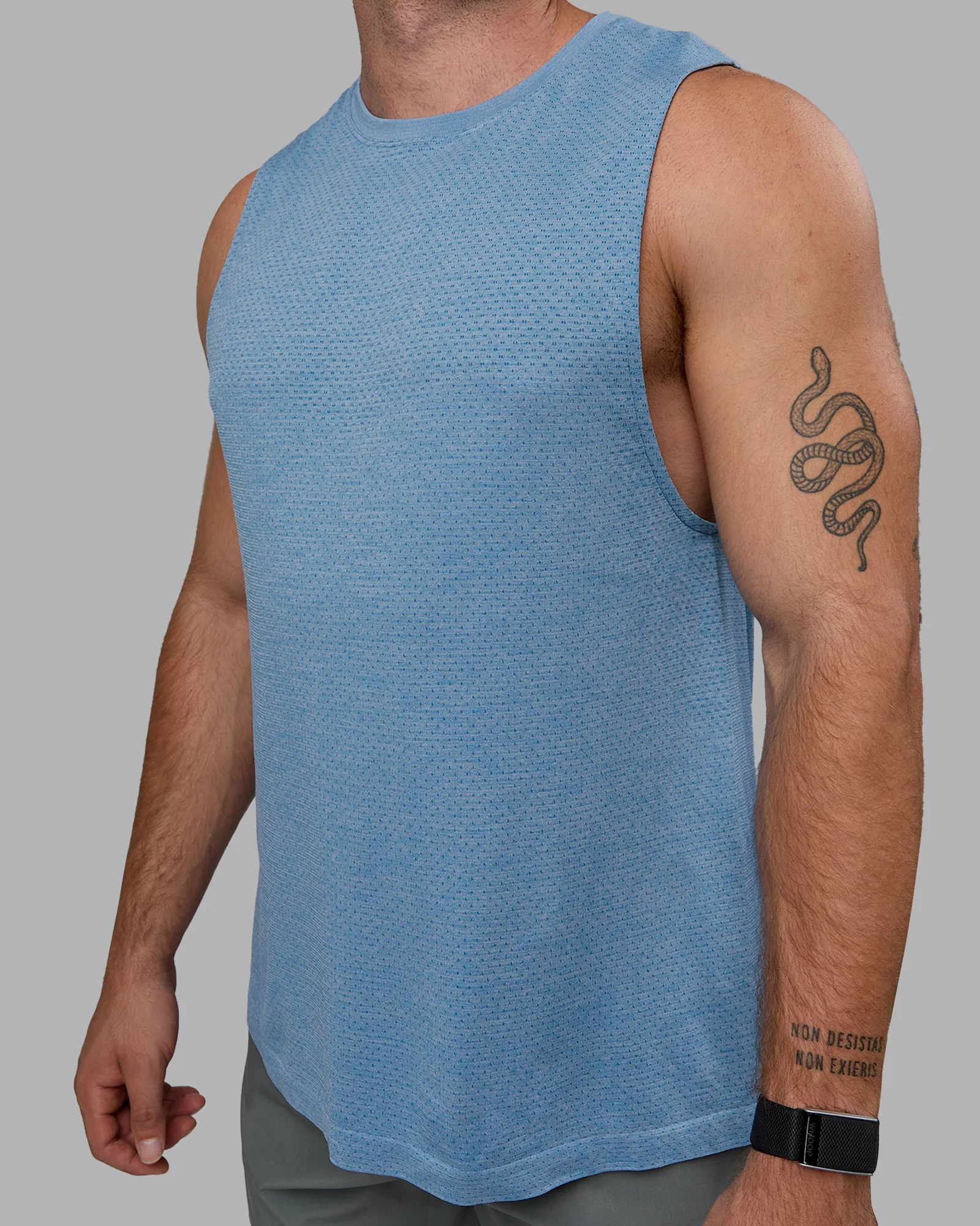 AeroFLX+ Seamless Muscle Tank - Elemental Blue/Ice Blue - Image 3