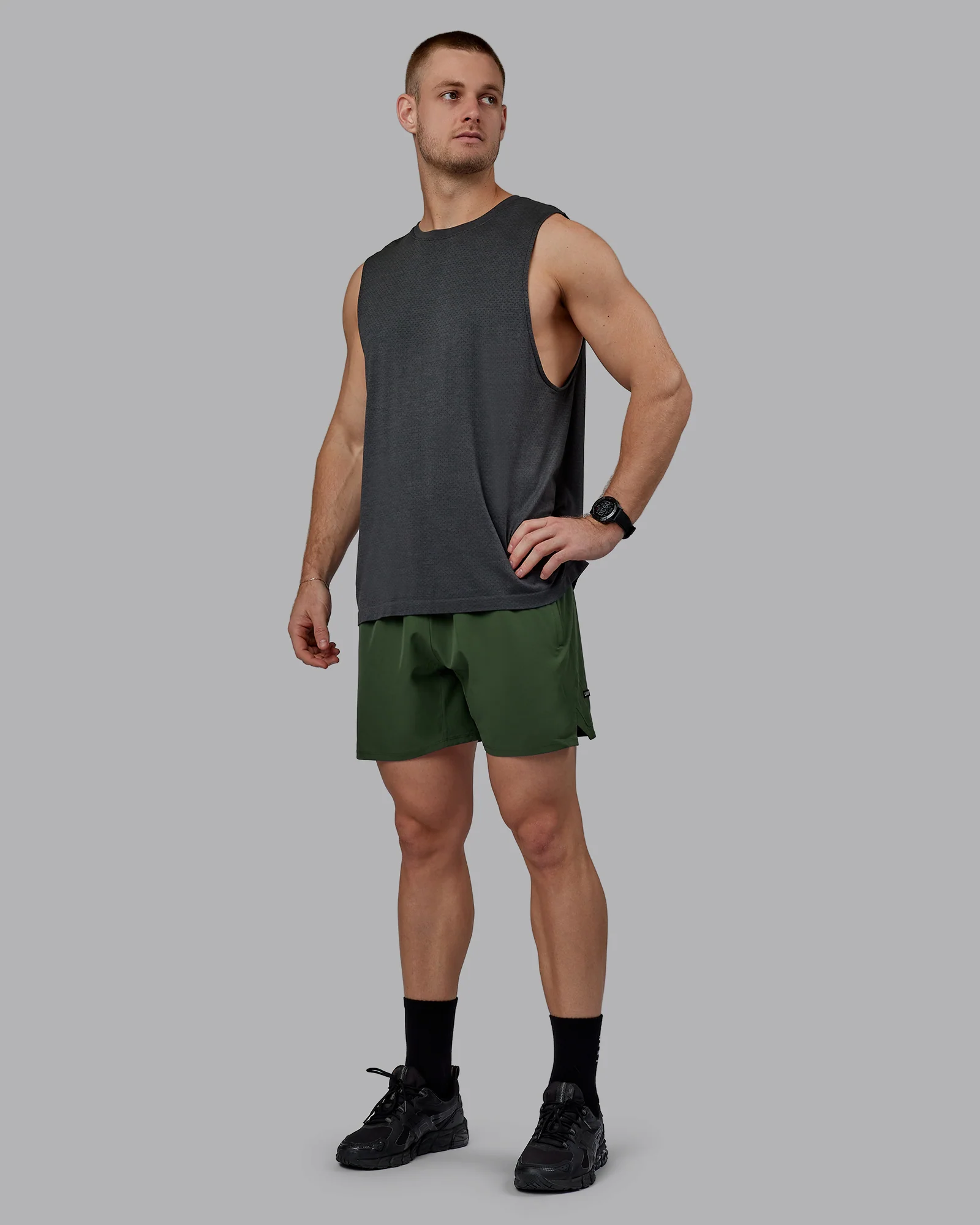 AeroFLX+ Seamless Muscle Tank - Pirate Black Marl - Image 5
