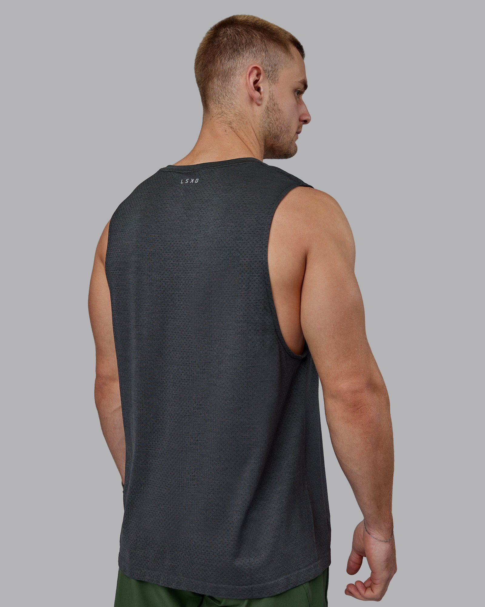 AeroFLX+ Seamless Muscle Tank - Pirate Black Marl - Image 8