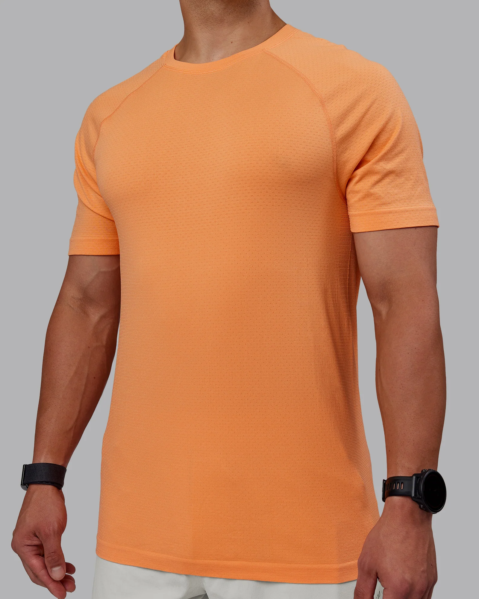 AeroFLX+ Seamless Tee - Cantaloupe/Cantaloupe Marl - Image 3