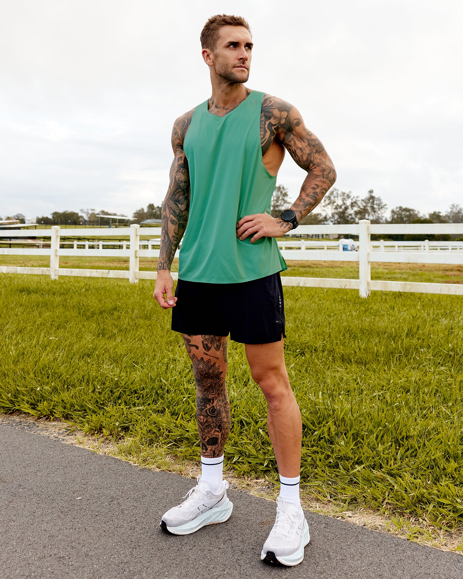 Race Day Performance Tank - Mystic Green - Image 4