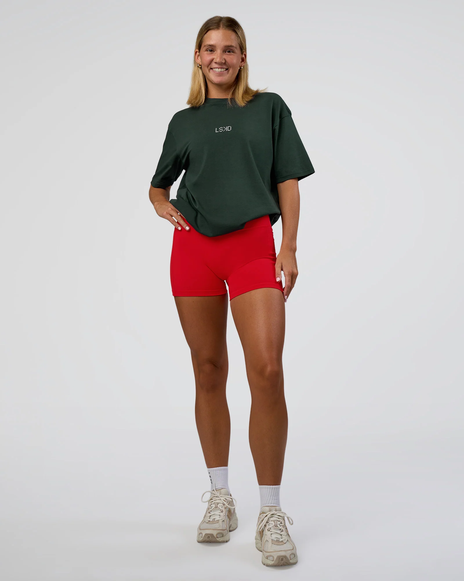 Merry Journey FLXCotton Oversized Tee - Vital Green-White - Image 12