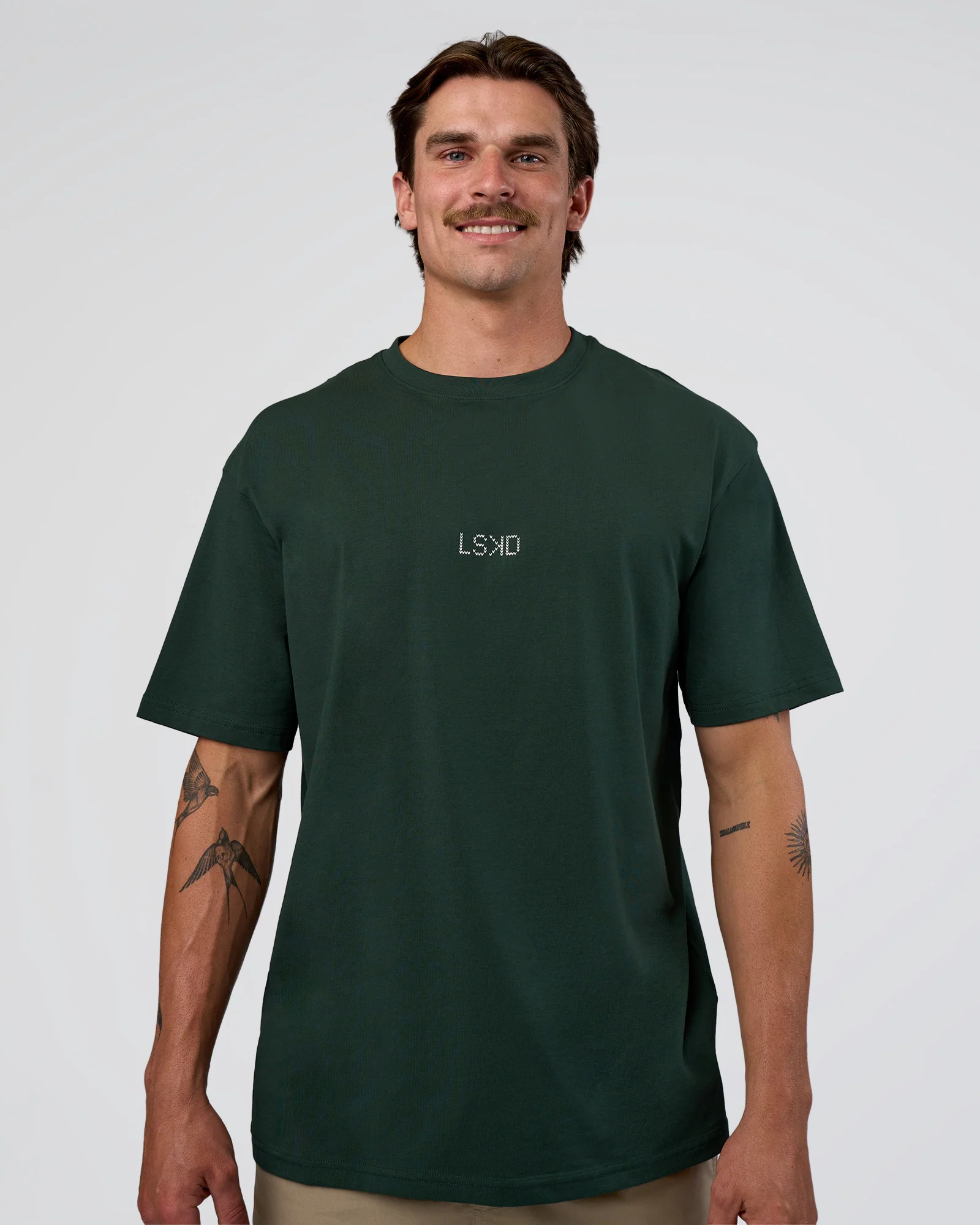 Merry Journey FLXCotton Oversized Tee - Vital Green-White - Image 3