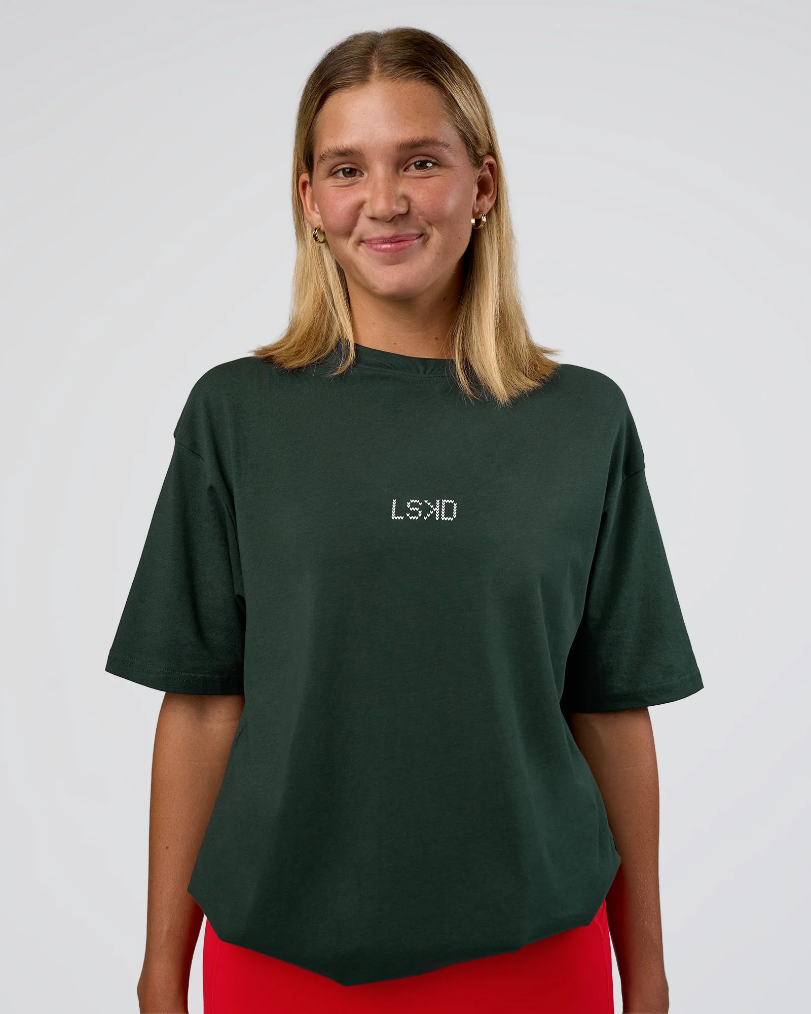 Merry Journey FLXCotton Oversized Tee - Vital Green-White - Image 5