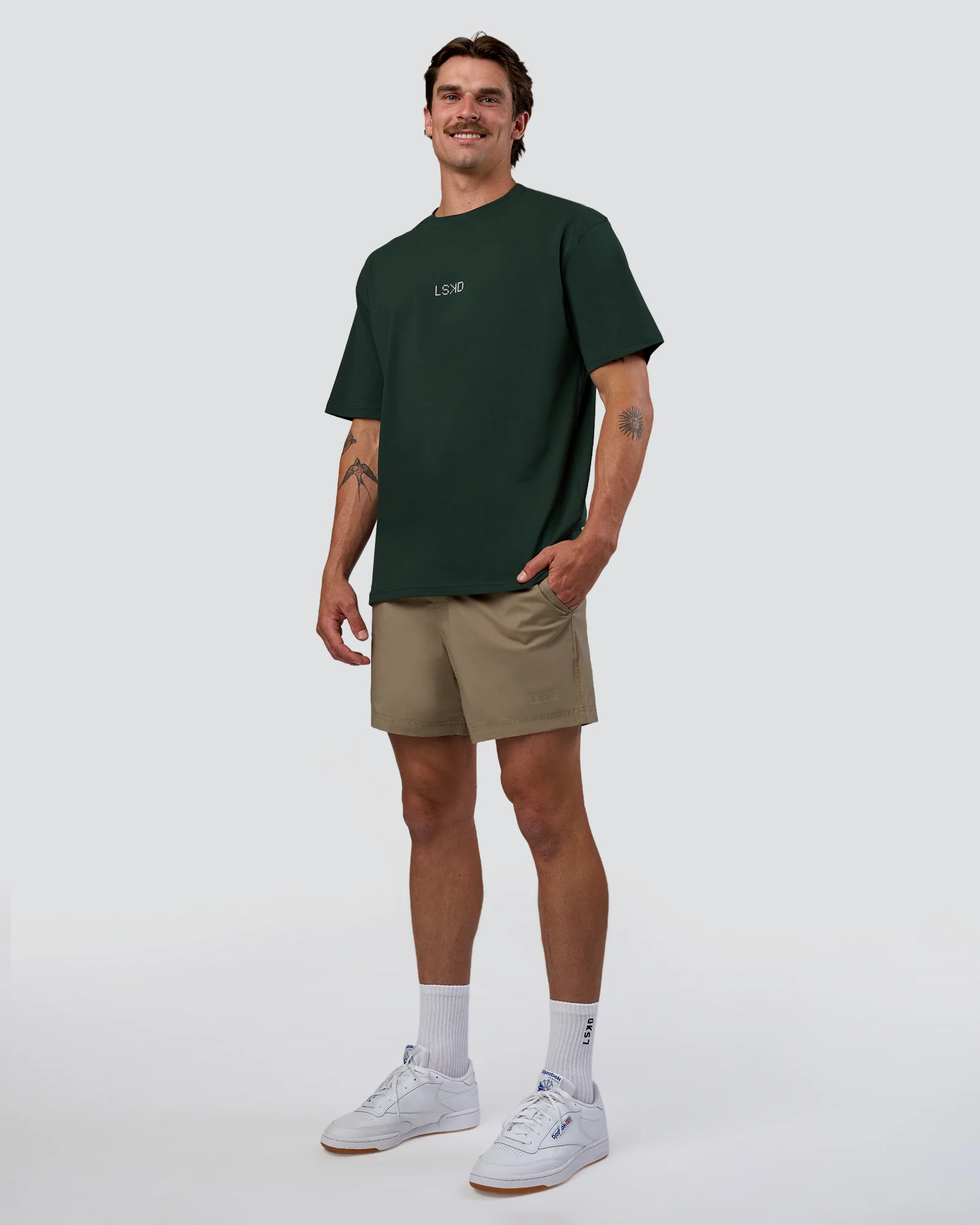 Merry Journey FLXCotton Oversized Tee - Vital Green-White - Image 7