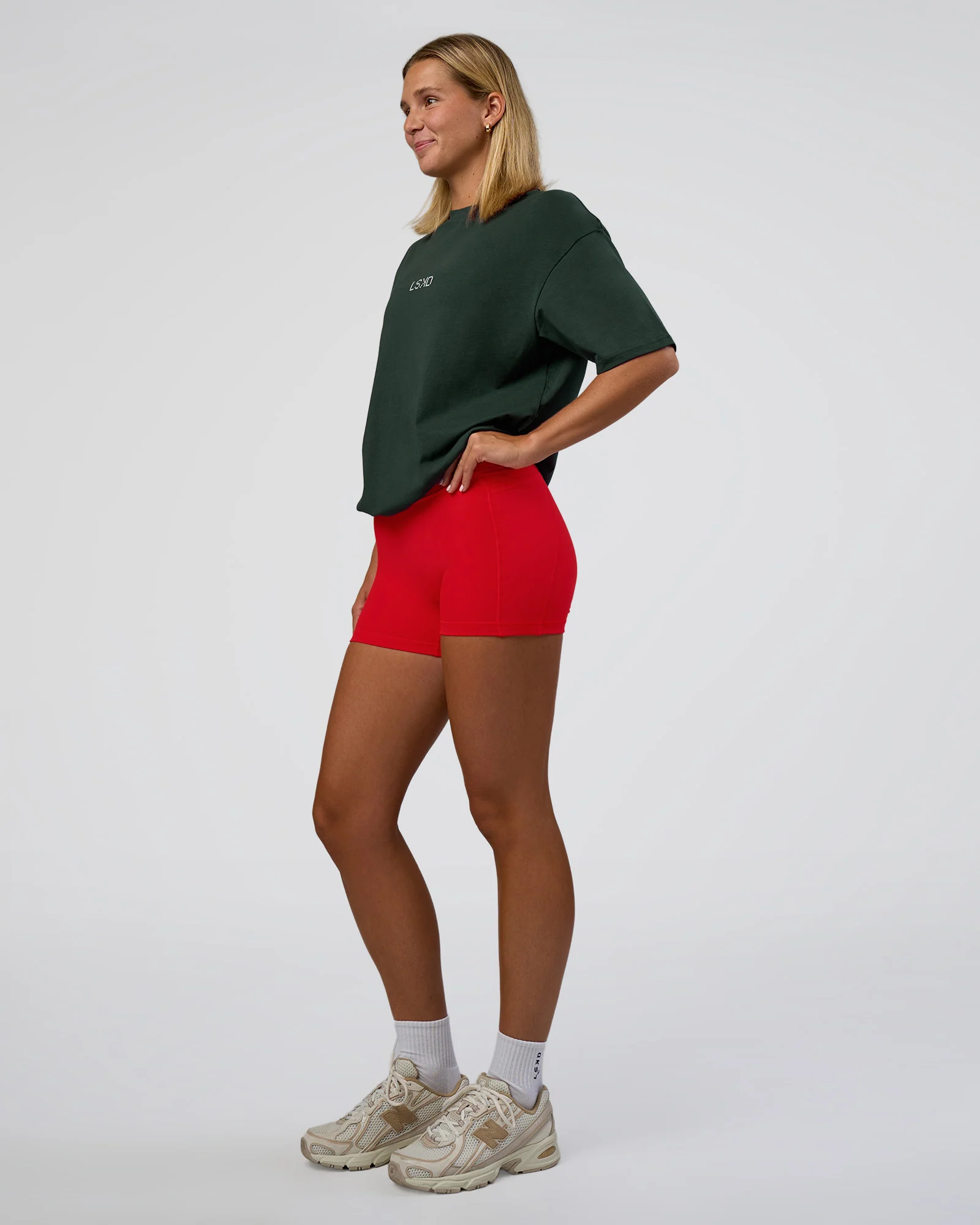 Merry Journey FLXCotton Oversized Tee - Vital Green-White - Image 9