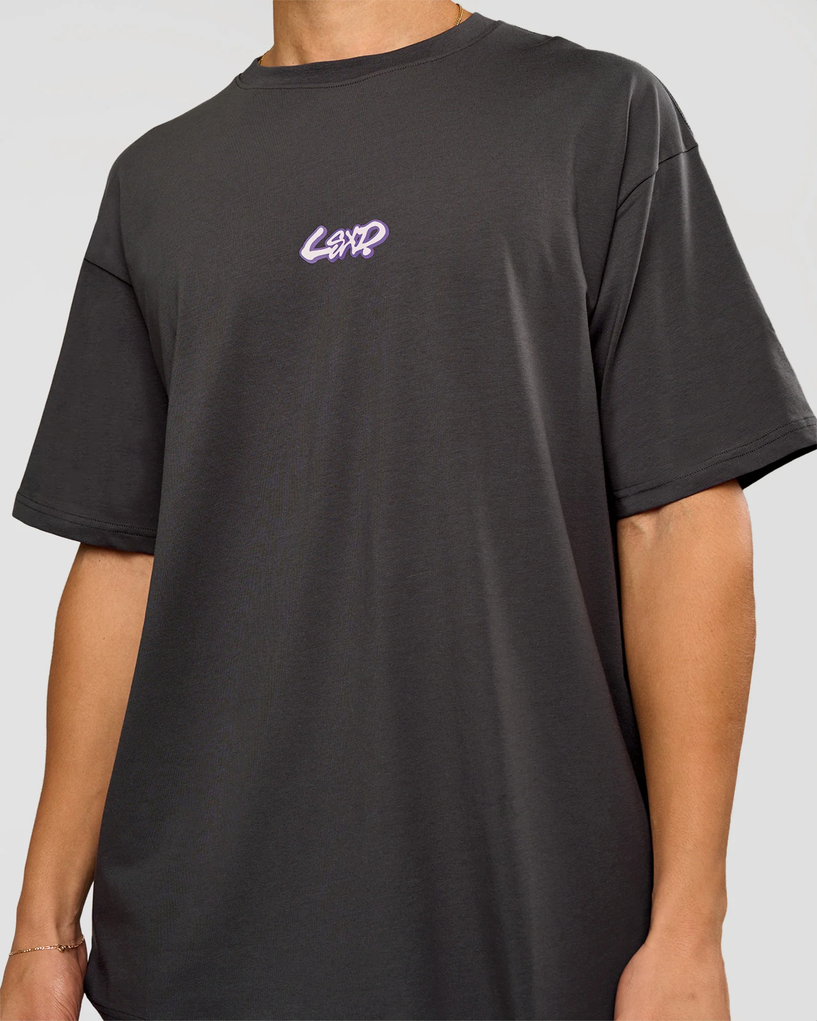 Miami Snatch FLXCotton Oversized Tee - Dark Storm-Marshmallow - Image 12