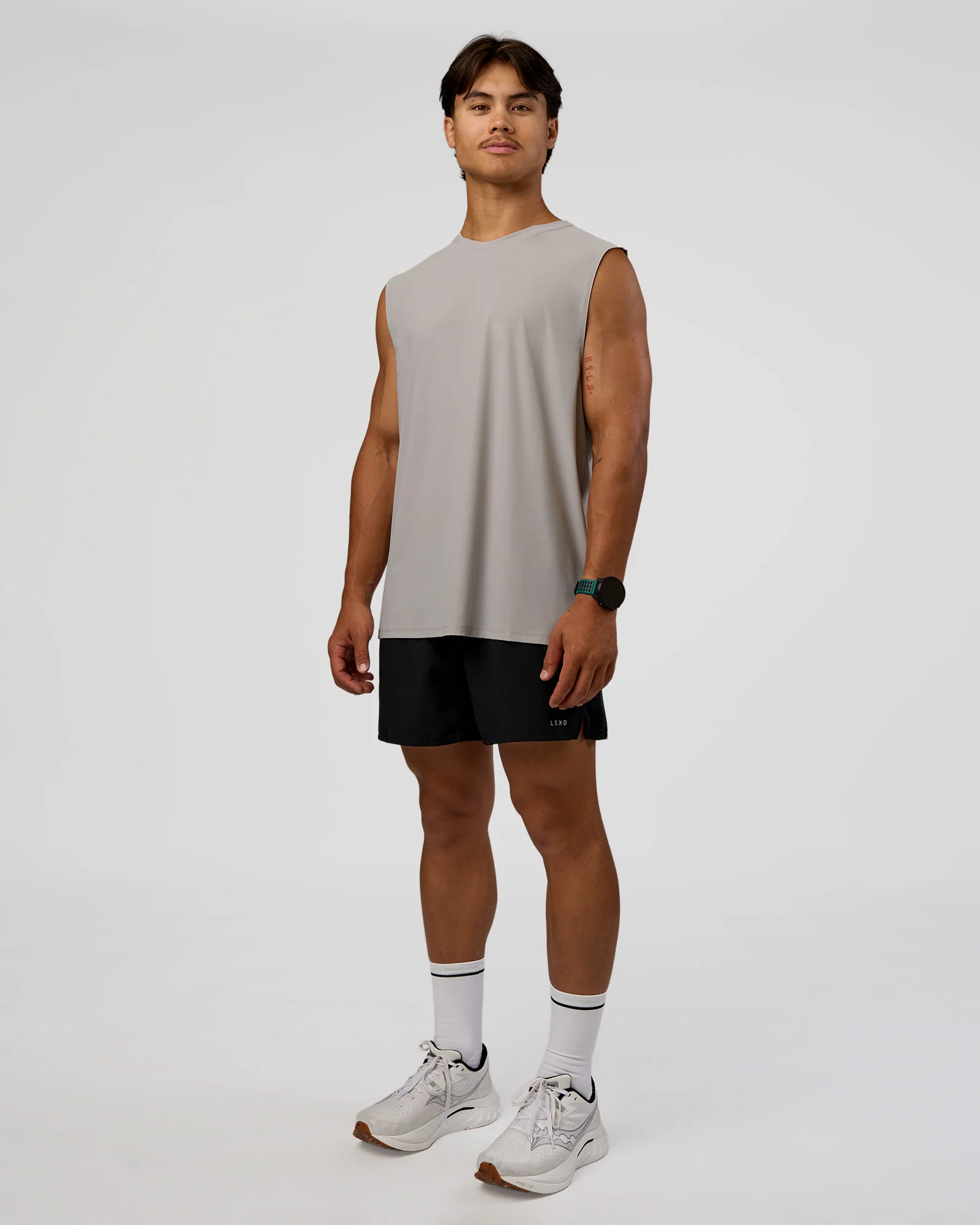 Cadence MicroMotion Muscle Tank - Alloy-Carbon Green - Image 3