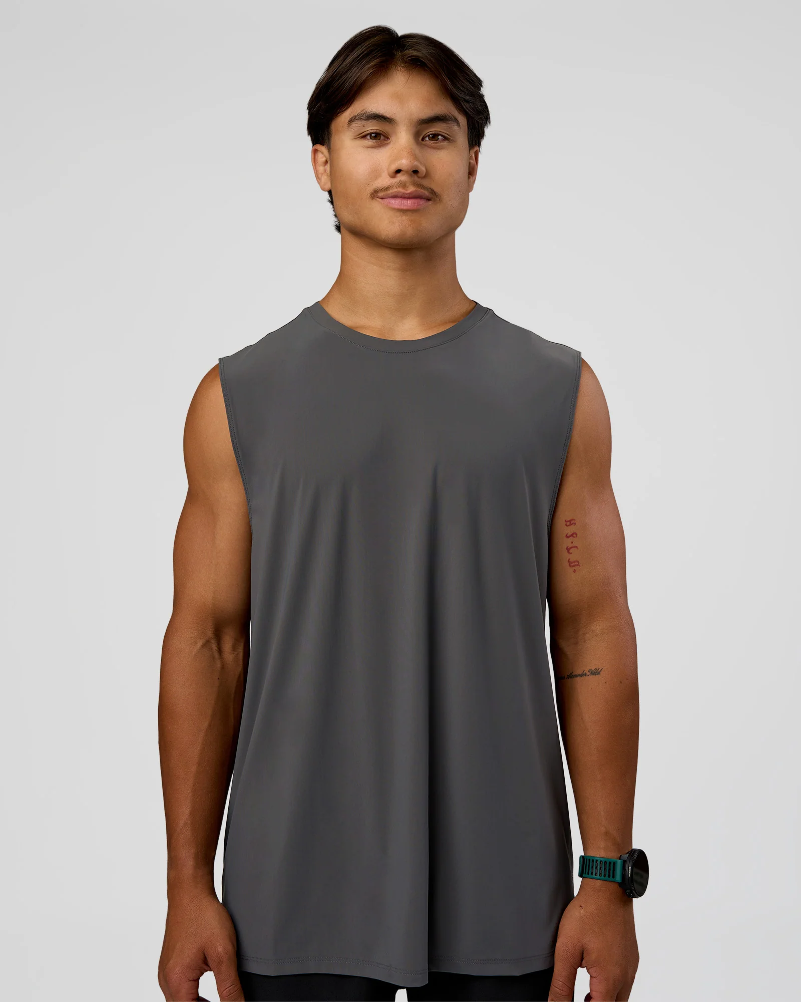 Cadence MicroMotion Muscle Tank - Dark Storm-Alloy - Image 2