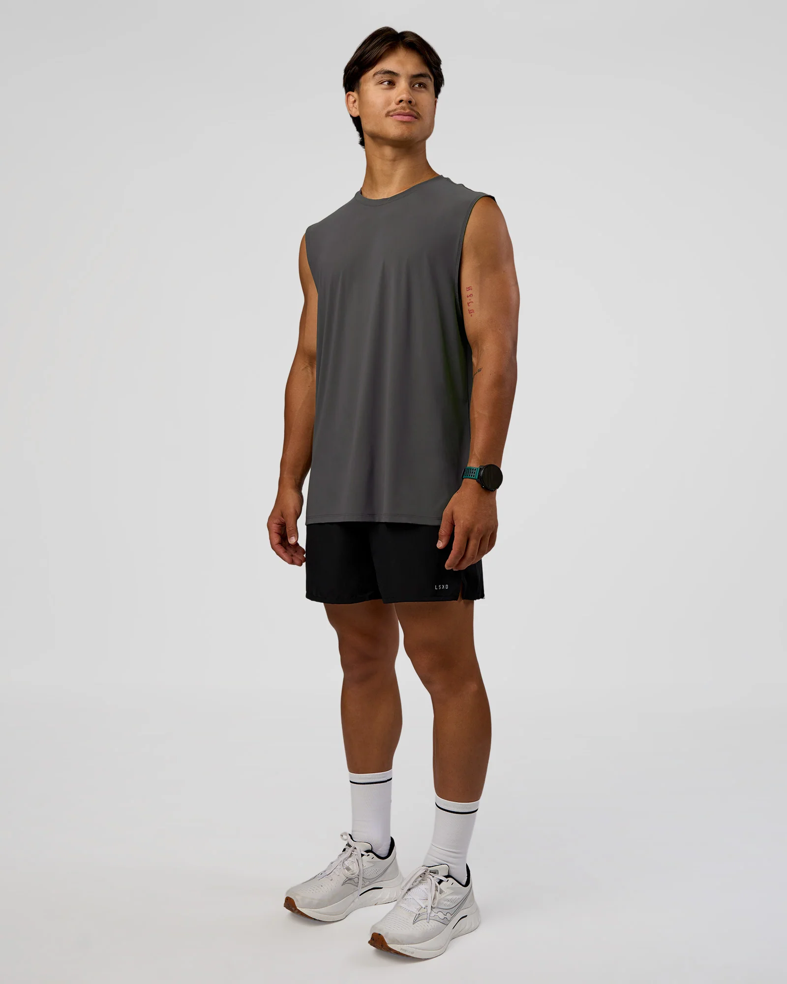 Cadence MicroMotion Muscle Tank - Dark Storm-Alloy - Image 3