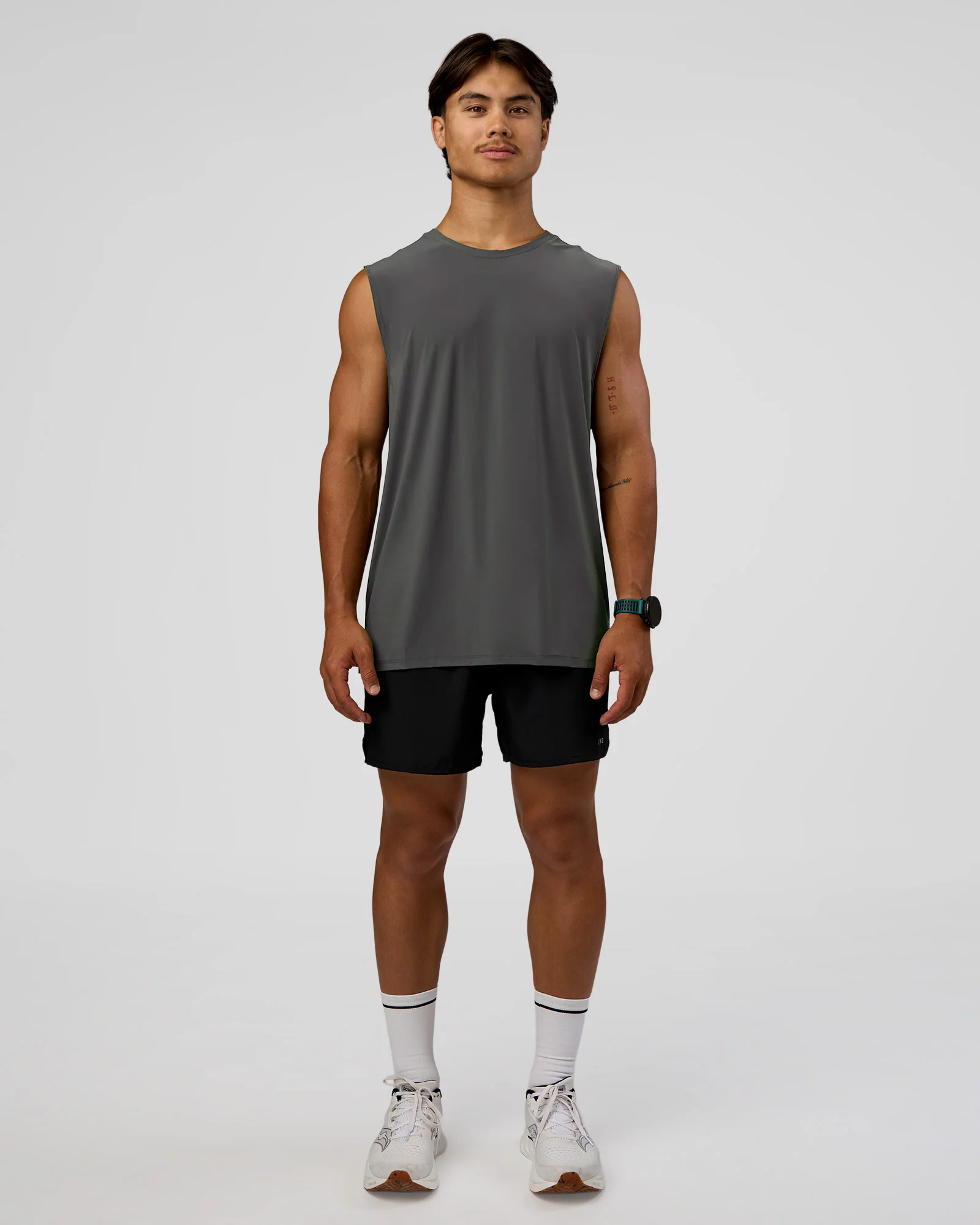 Cadence MicroMotion Muscle Tank - Dark Storm-Alloy - Image 5