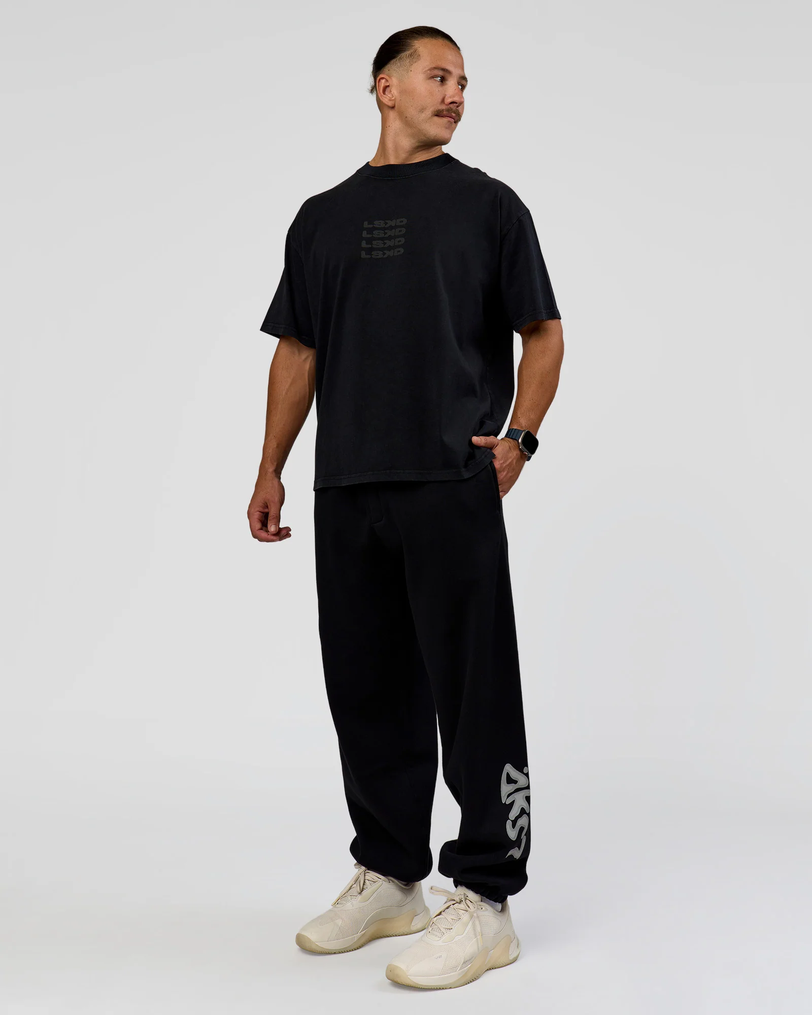 Move Fast Heavyweight Oversized Tee - Black Washed - Image 10