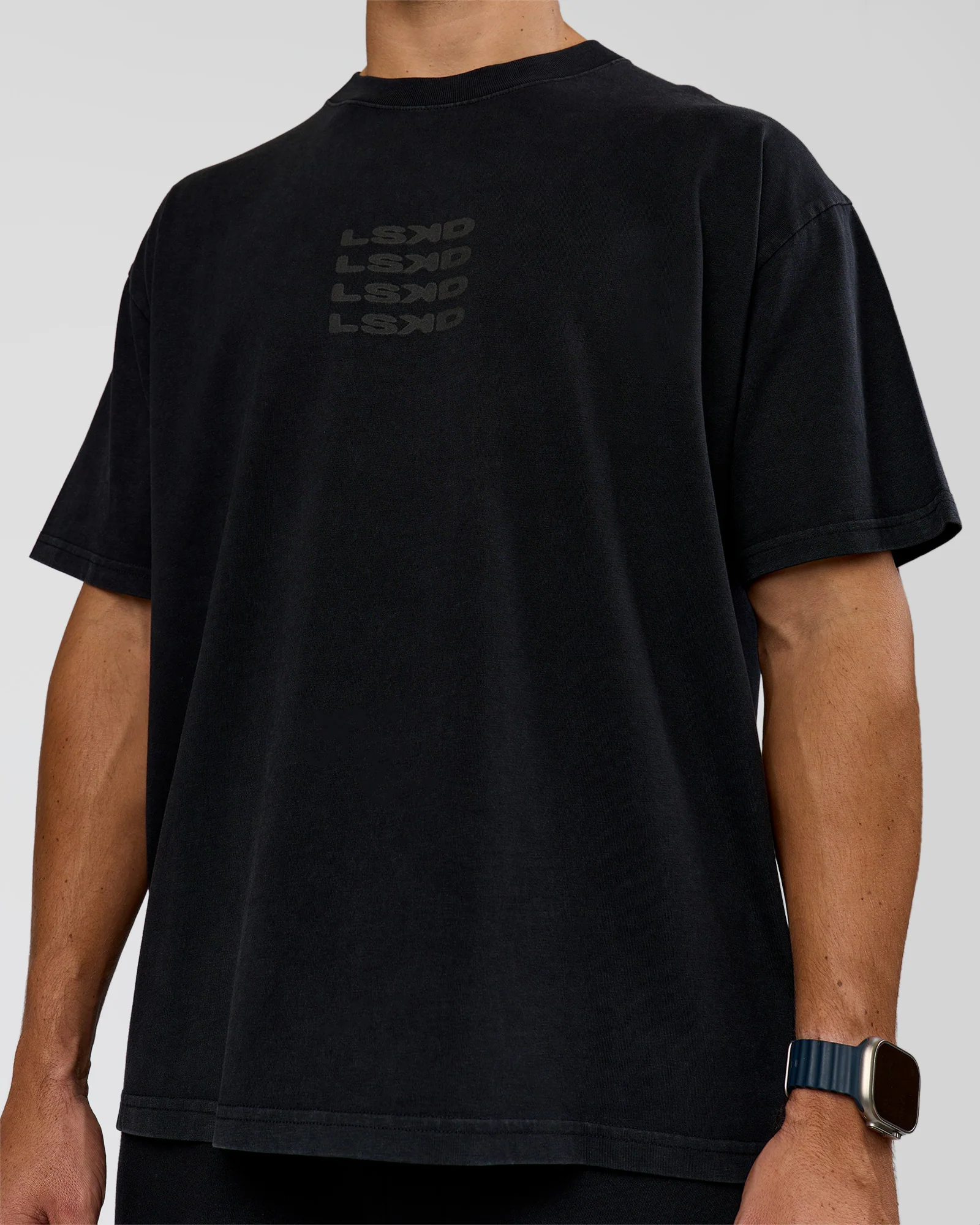 Move Fast Heavyweight Oversized Tee - Black Washed - Image 11