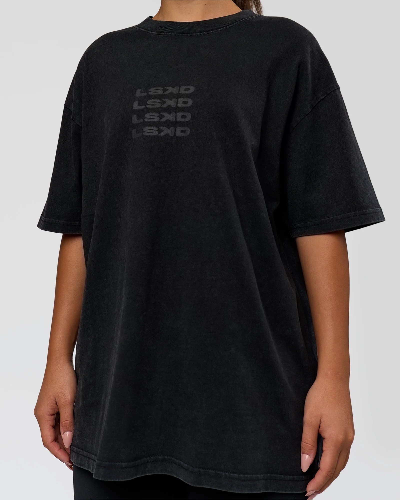 Move Fast Heavyweight Oversized Tee - Black Washed - Image 9