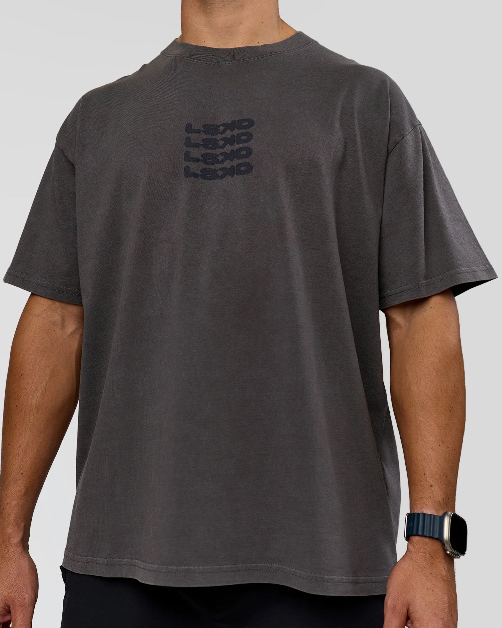 Move Fast Heavyweight Oversized Tee - Dark Storm Washed - Image 10