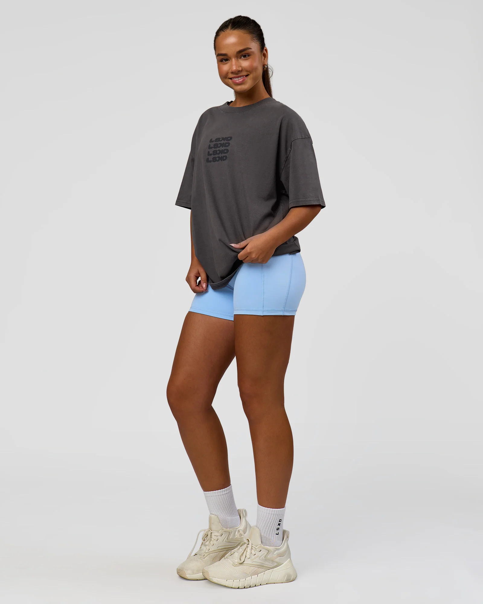 Move Fast Heavyweight Oversized Tee - Dark Storm Washed - Image 11