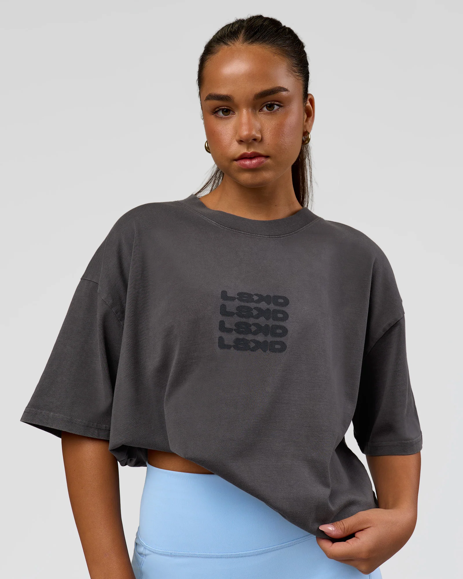 Move Fast Heavyweight Oversized Tee - Dark Storm Washed - Image 4