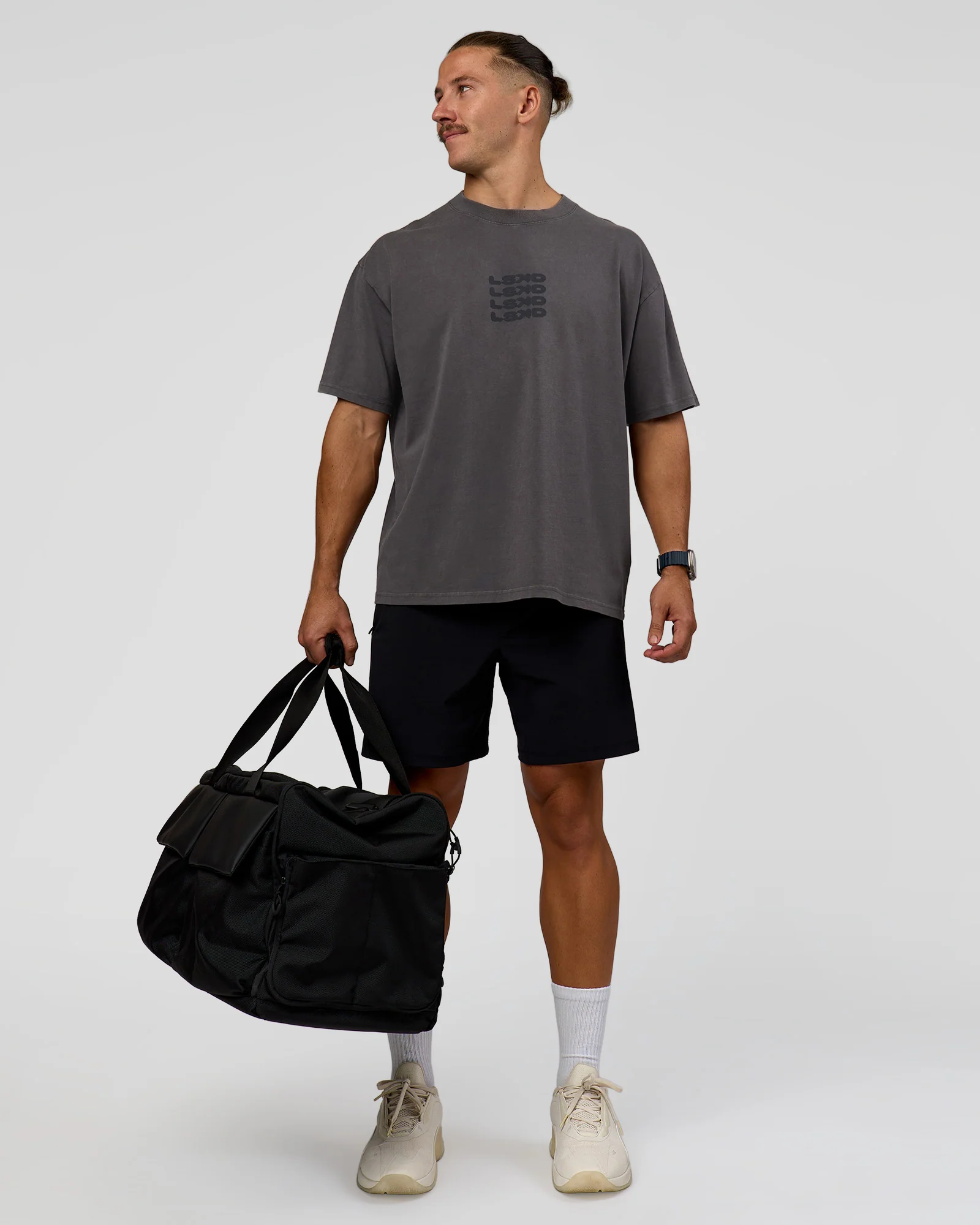 Move Fast Heavyweight Oversized Tee - Dark Storm Washed - Image 7