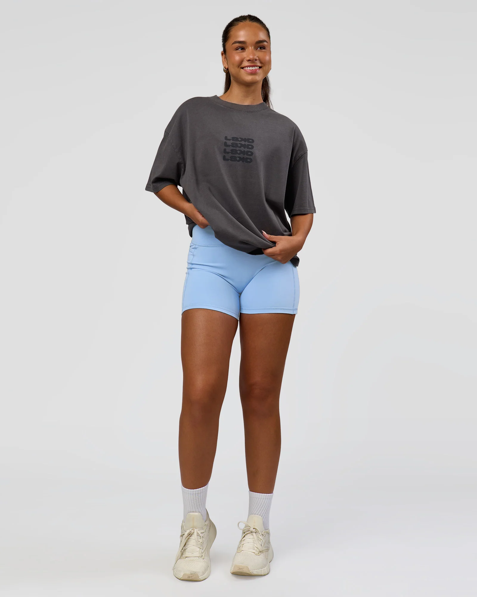 Move Fast Heavyweight Oversized Tee - Dark Storm Washed - Image 8