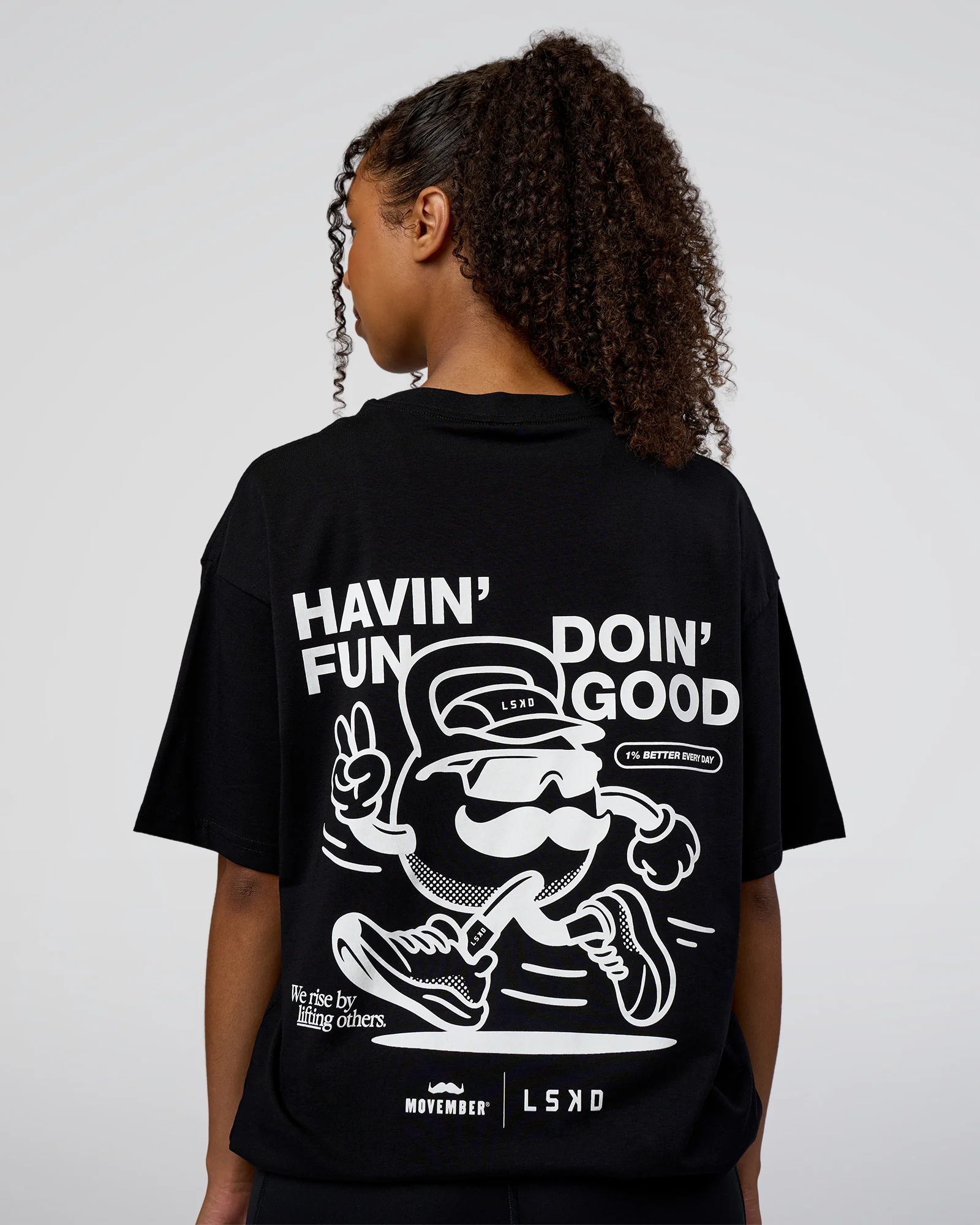 Movember 2025 FLXCotton Oversize Tee - Black - Image 4