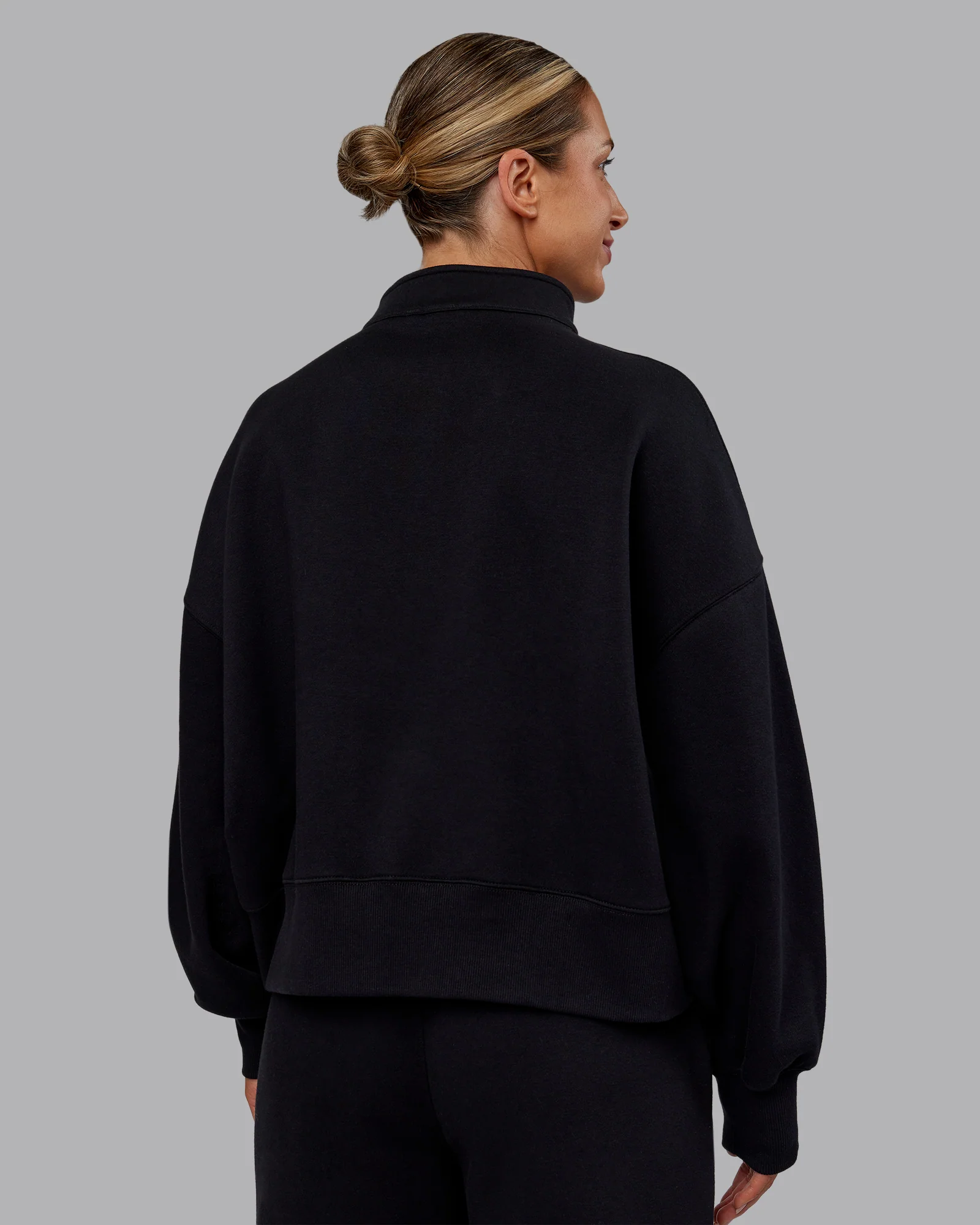 MVP 1/2 Zip Oversized Sweater - Black - Image 3
