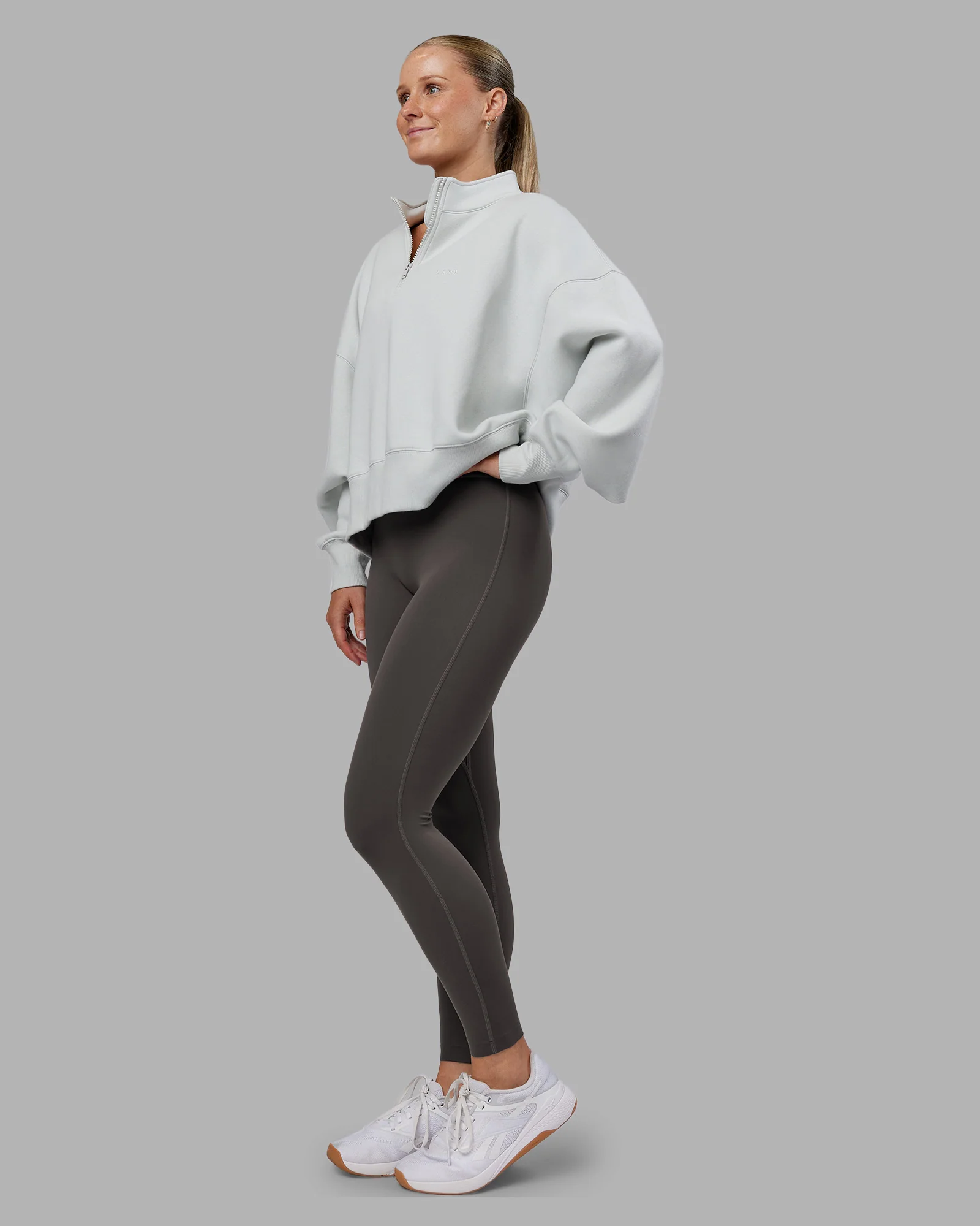 MVP 1/2 Zip Oversized Sweater - Digital Mist - Image 3