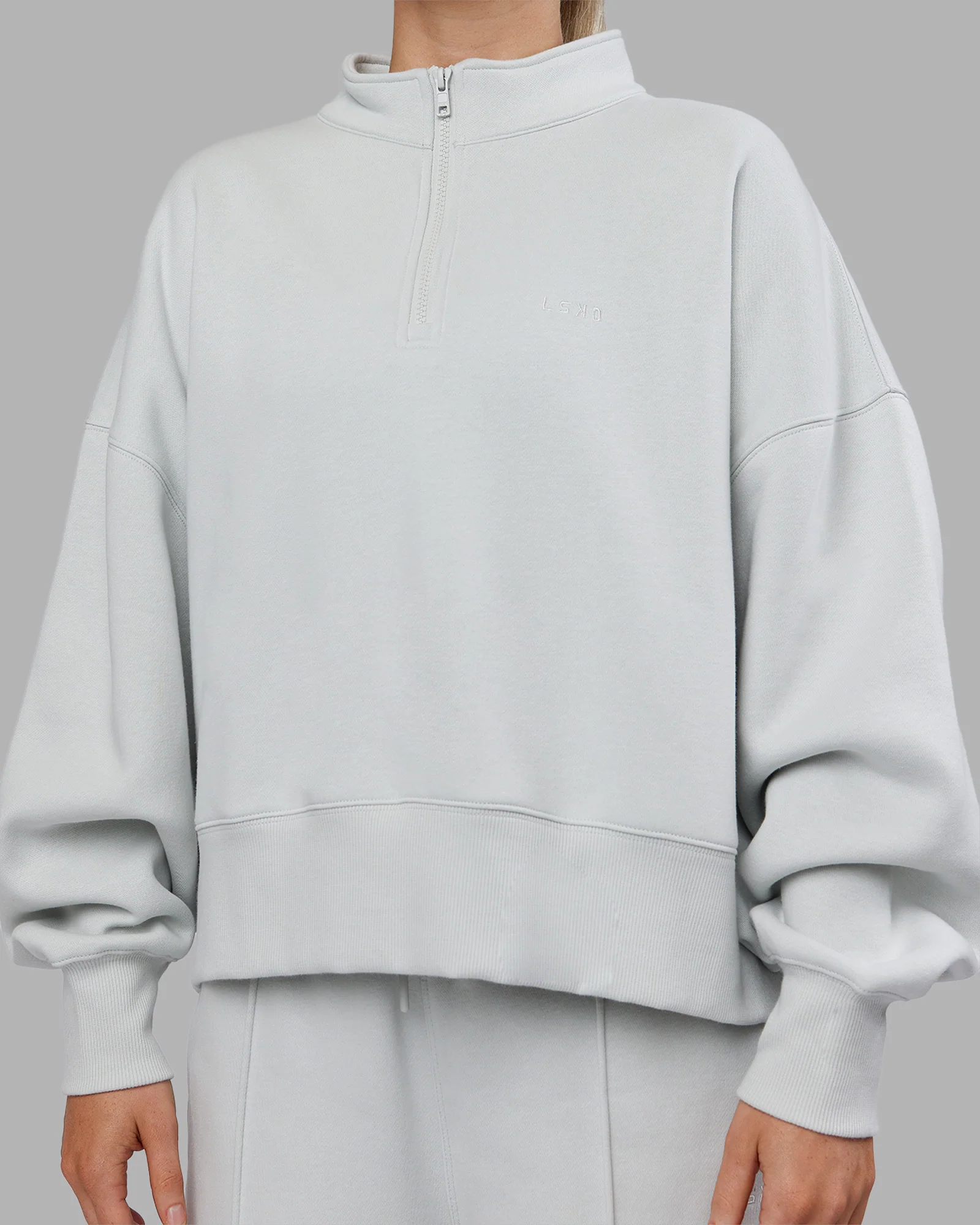 MVP 1/2 Zip Oversized Sweater - Digital Mist - Image 6