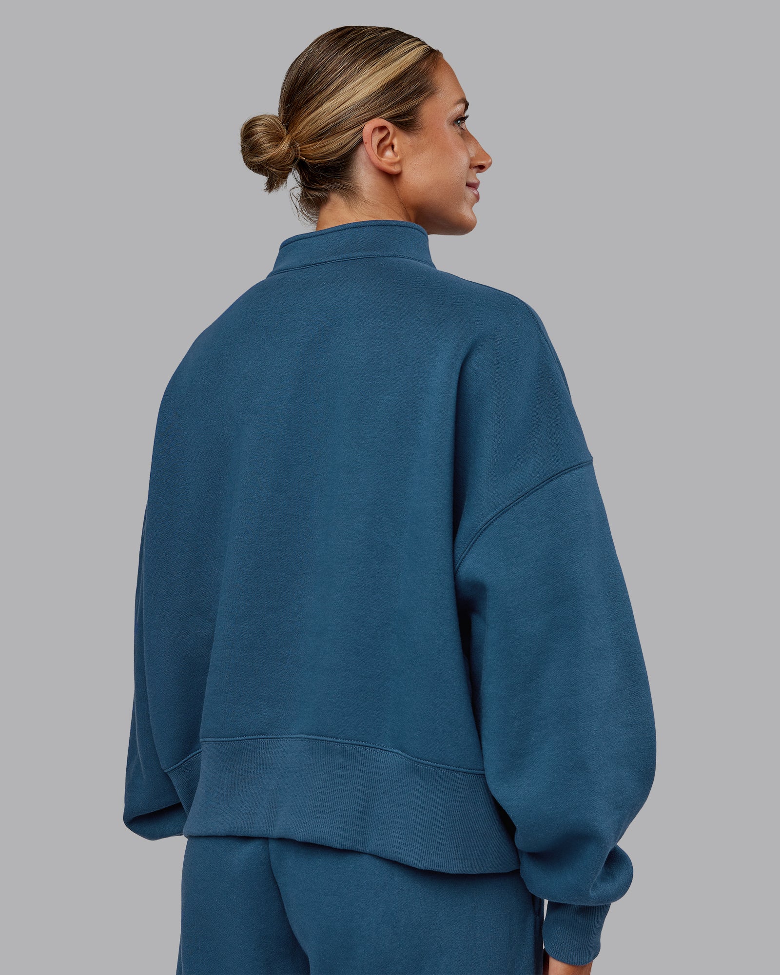 MVP 1/2 Zip Oversized Sweater - Indigo - Image 4