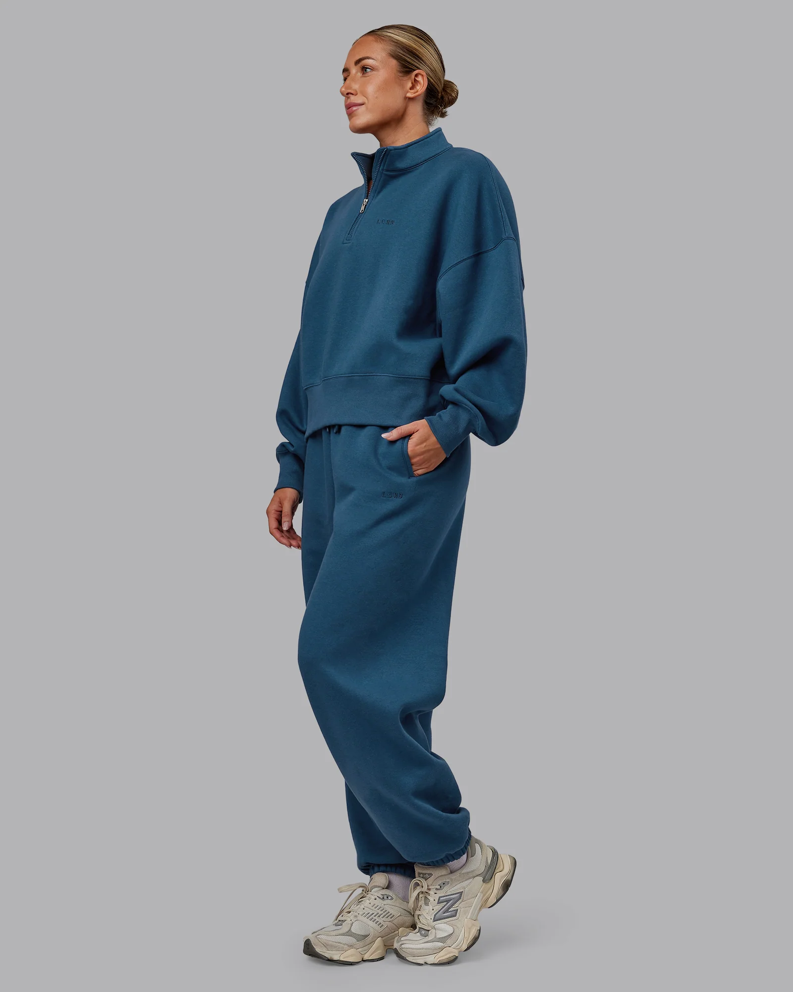 MVP 1/2 Zip Oversized Sweater - Indigo - Image 5