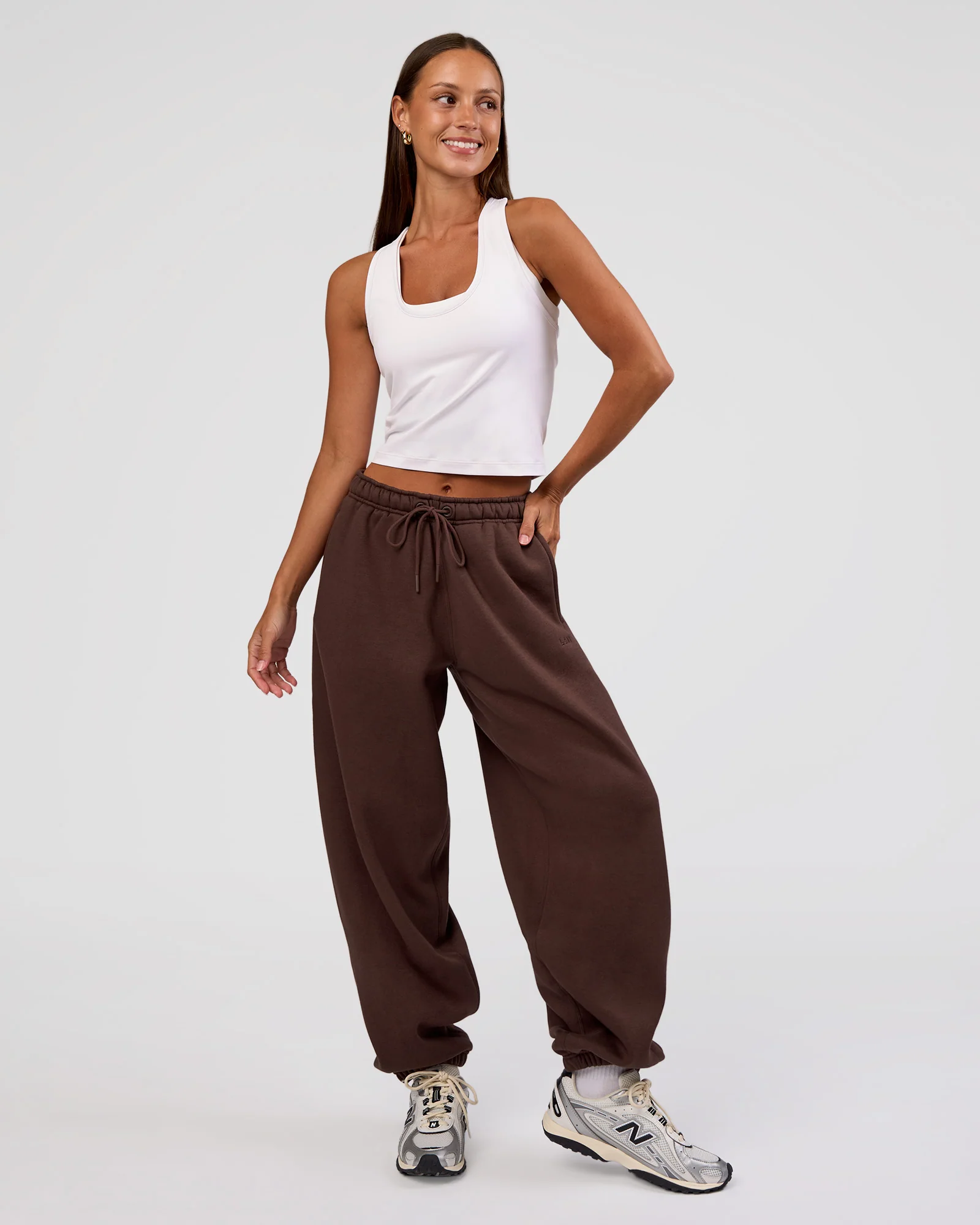 MVP Oversized Slouchy Fit Track Pant - Hot Chocolate - Image 2