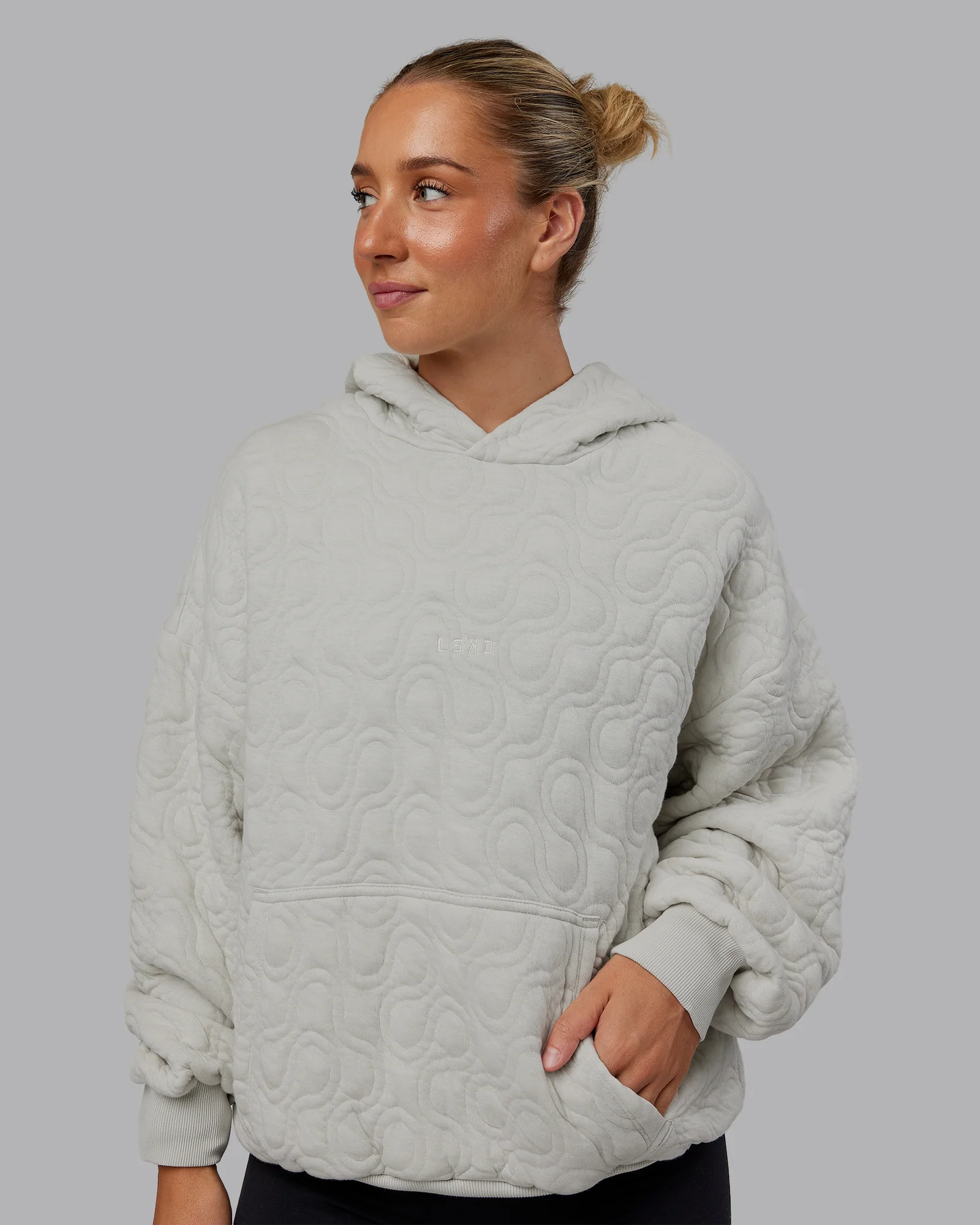 MVP Quilted Oversized Hoodie - Digital Mist-Geometric - Image 3