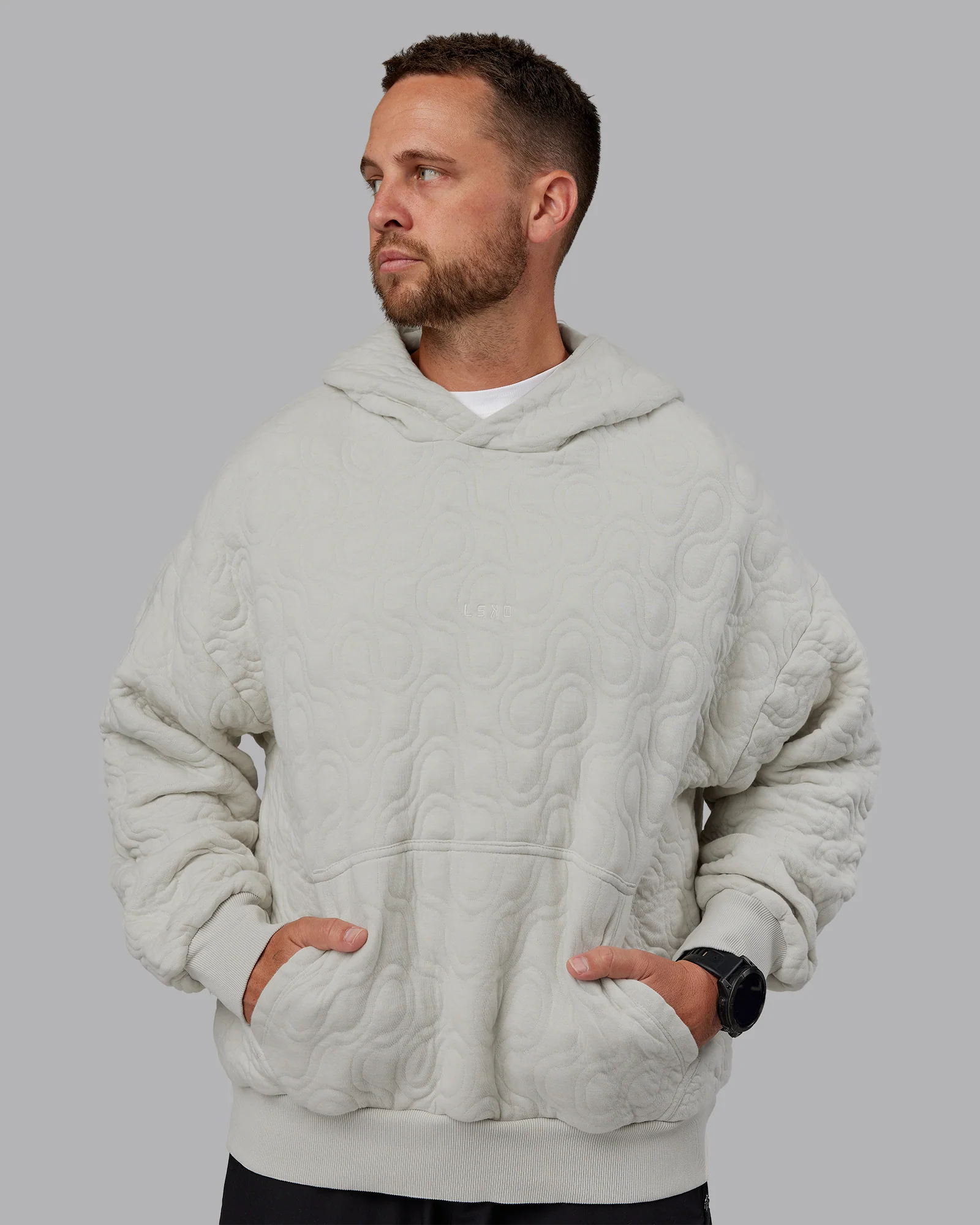 MVP Quilted Oversized Hoodie - Digital Mist-Geometric - Image 5