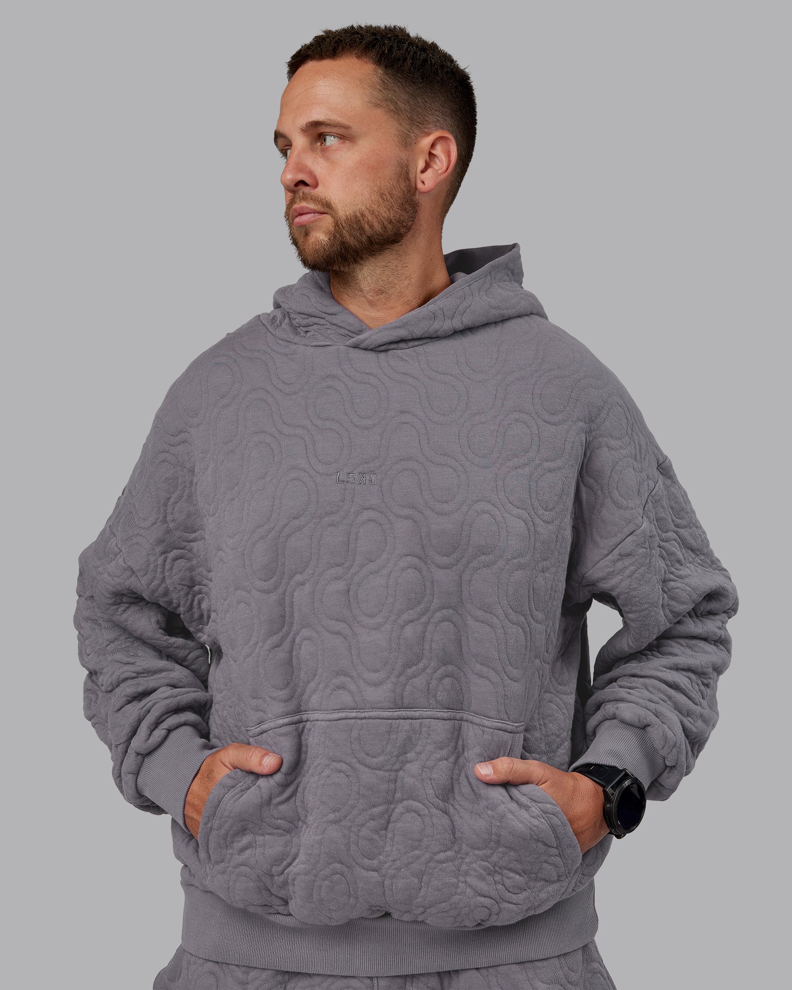 MVP Quilted Oversized Hoodie - Storm Front-Geometric - Image 7