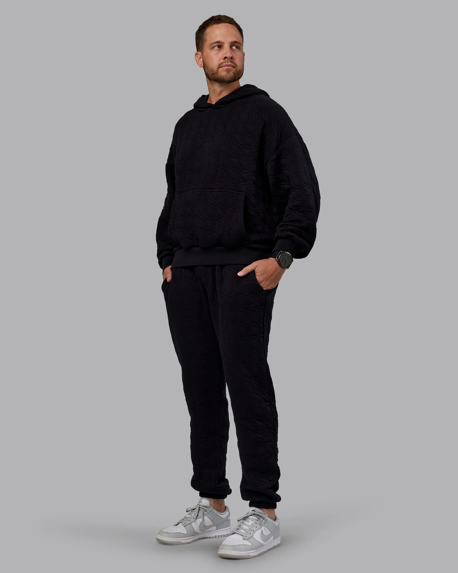 MVP Quilted Track Pant - Black-Geometric - Image 10