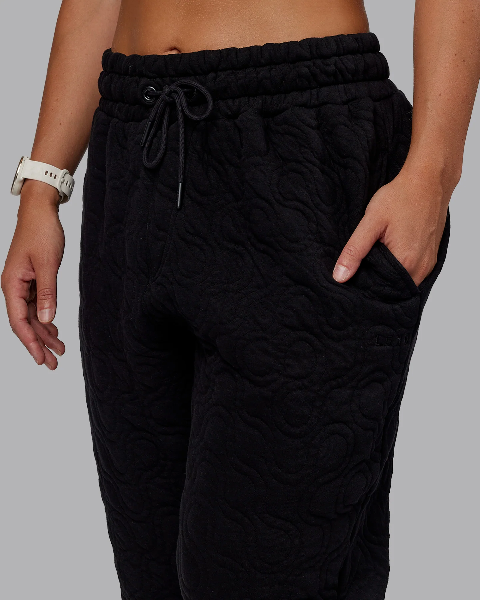MVP Quilted Track Pant - Black-Geometric - Image 12
