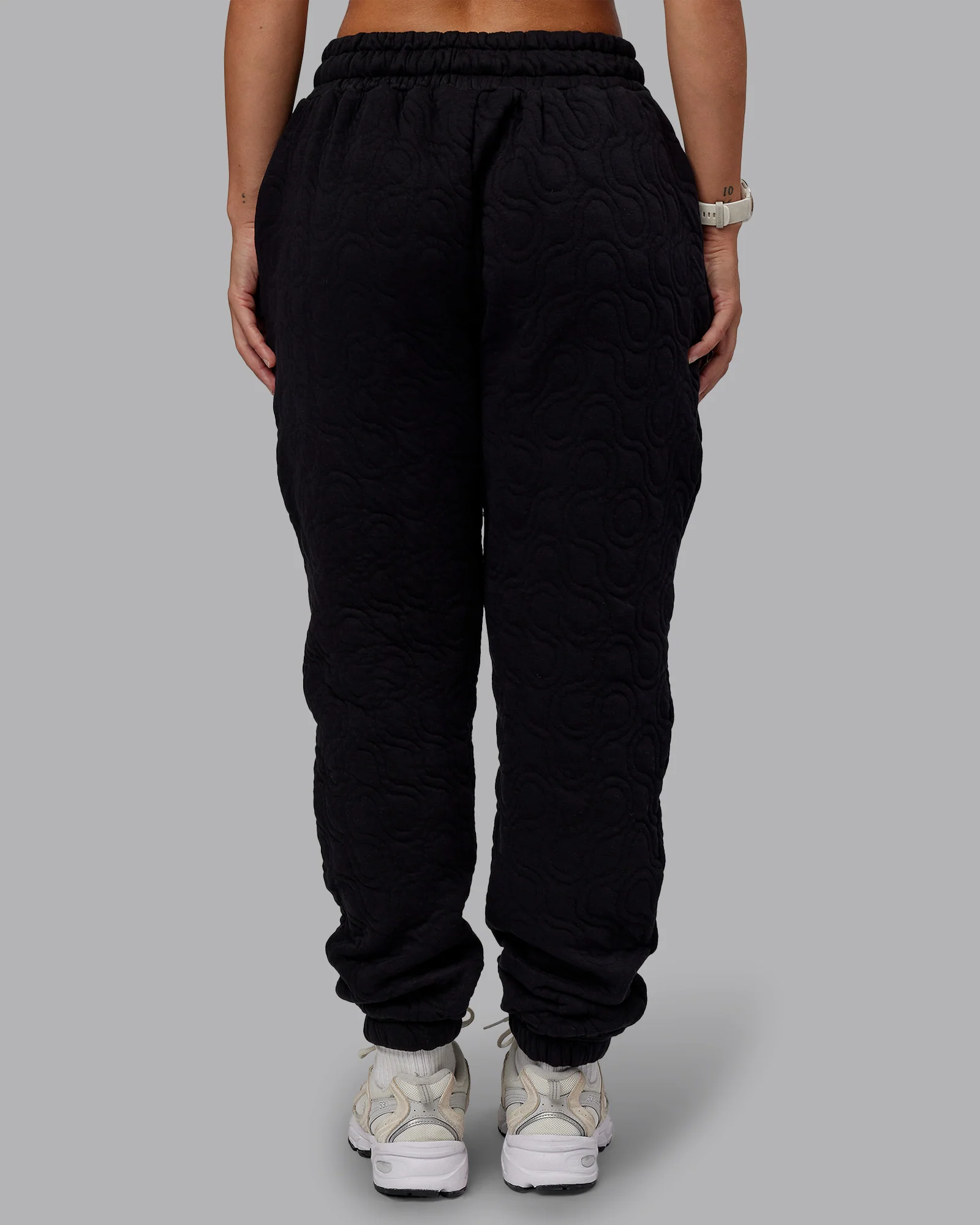 MVP Quilted Track Pant - Black-Geometric - Image 13