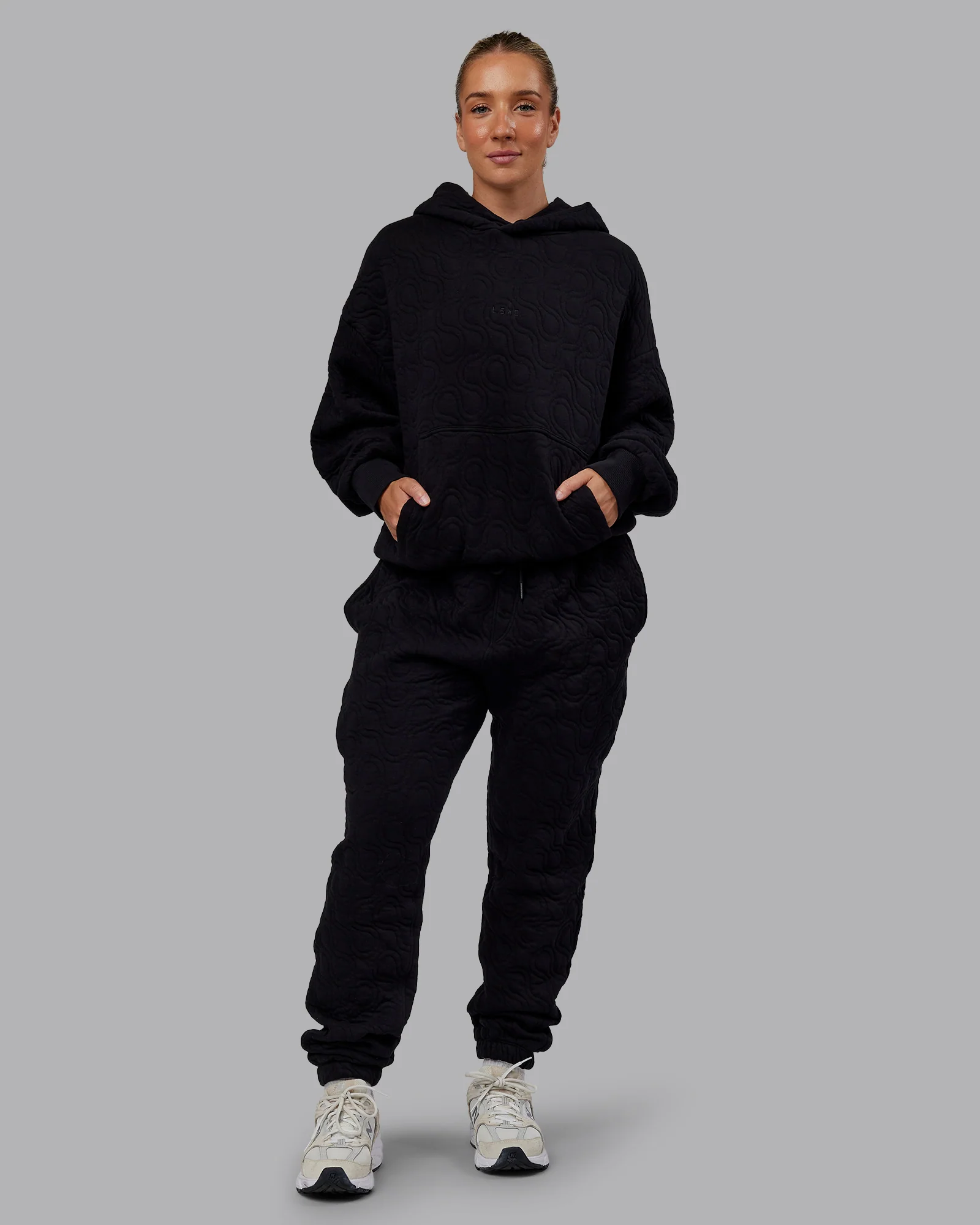 MVP Quilted Track Pant - Black-Geometric - Image 15