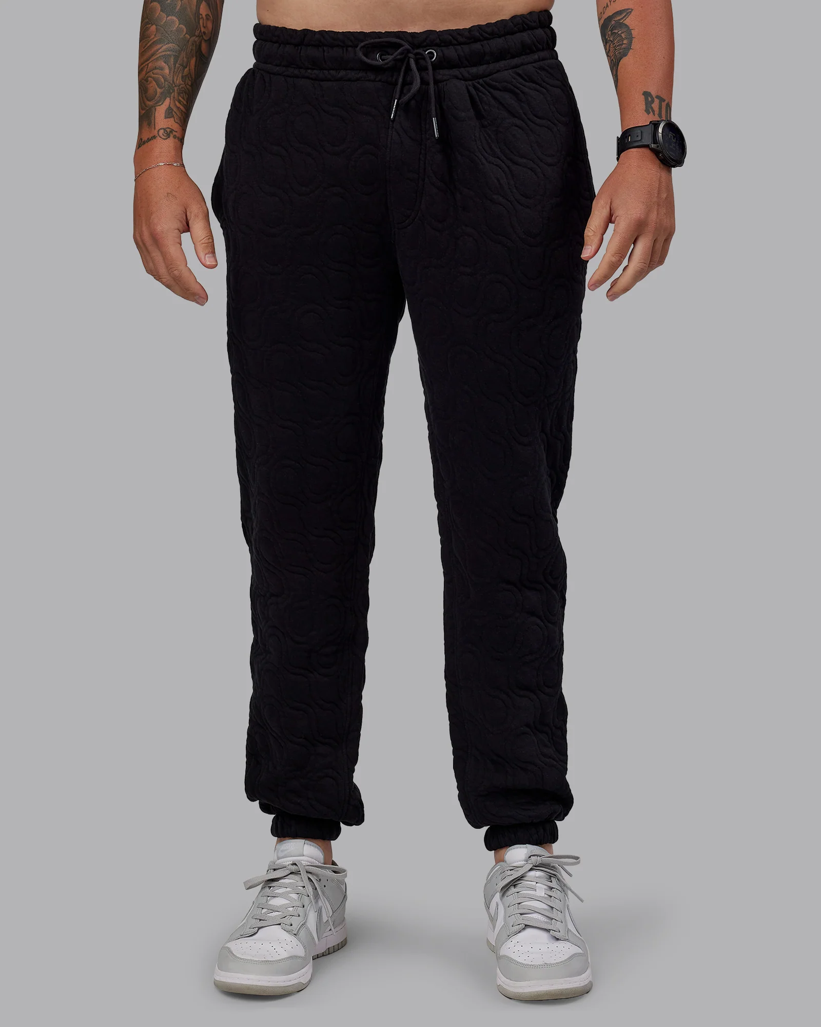 MVP Quilted Track Pant - Black-Geometric - Image 16
