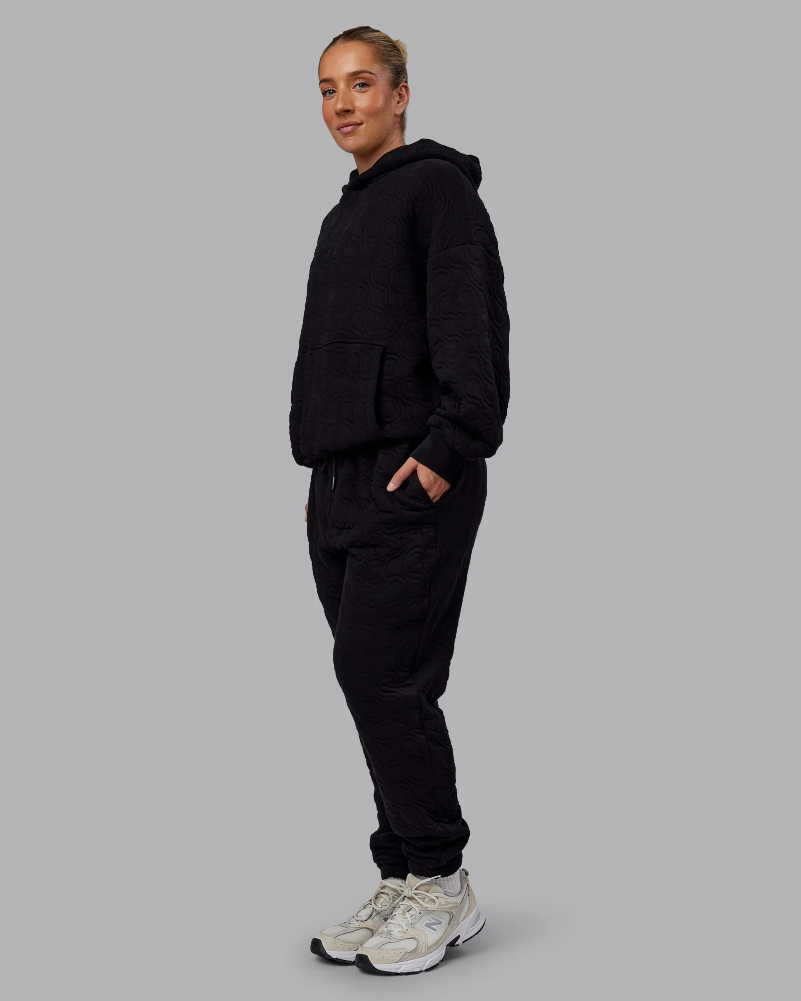 MVP Quilted Track Pant - Black-Geometric - Image 17