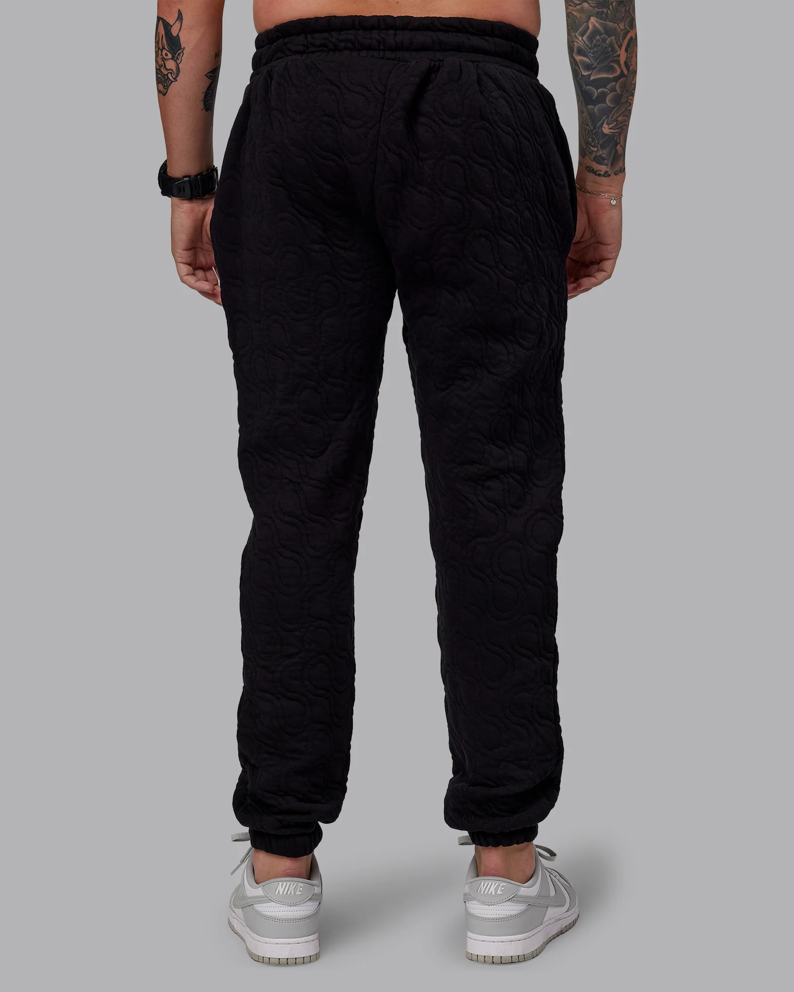 MVP Quilted Track Pant - Black-Geometric - Image 4